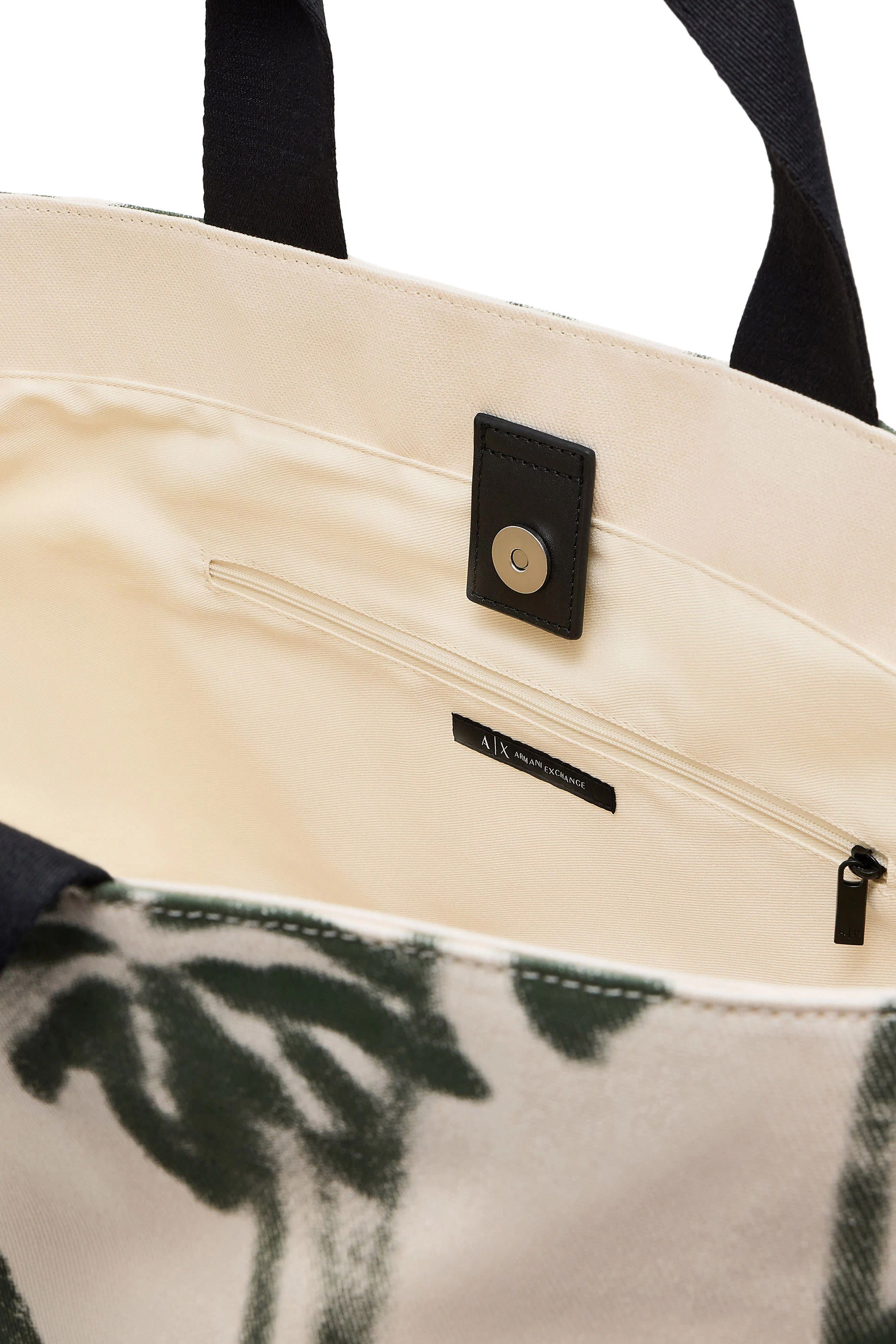 حقيبة يد بنقشة أشجار نخيل قطن