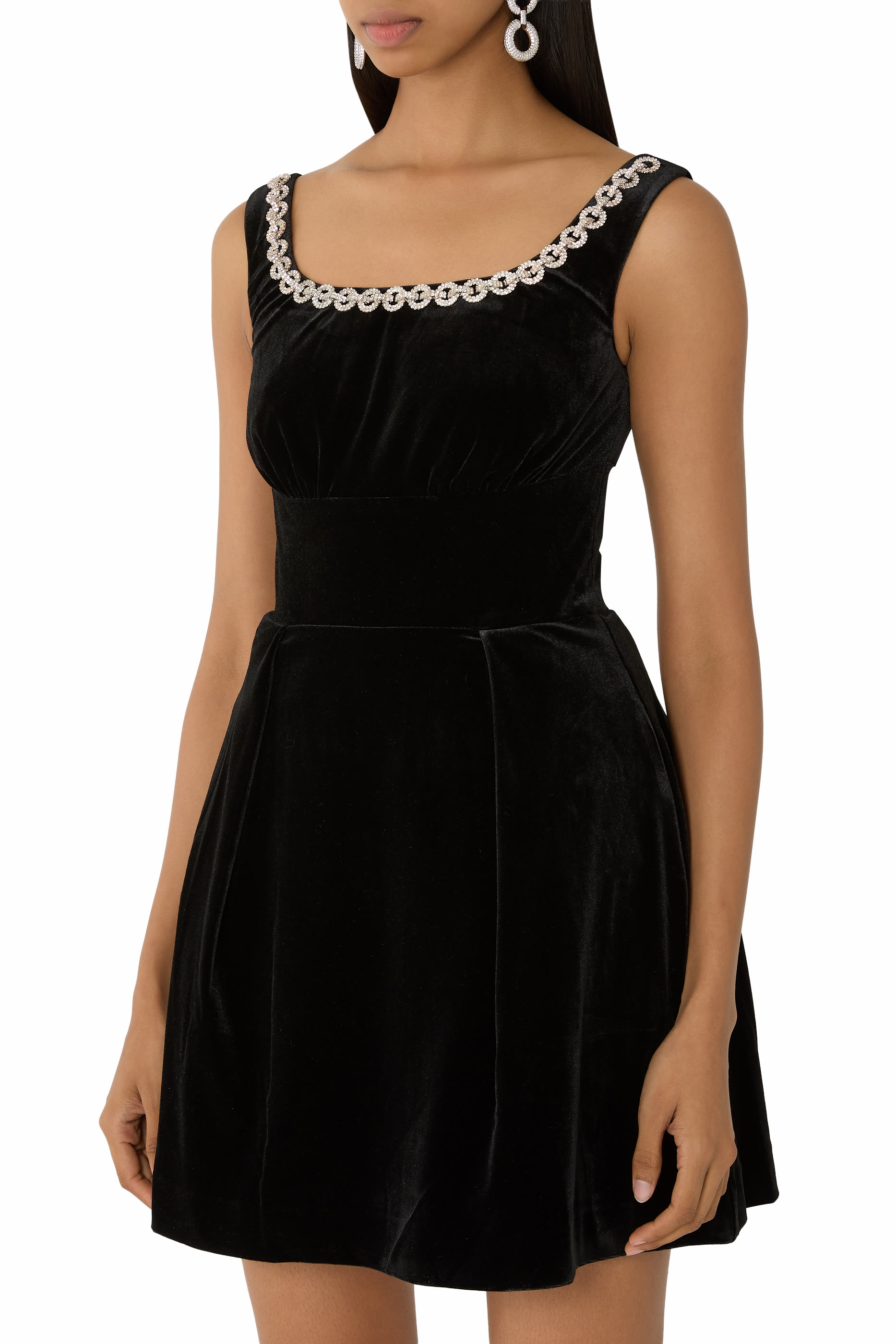 فستان قصير مخمل