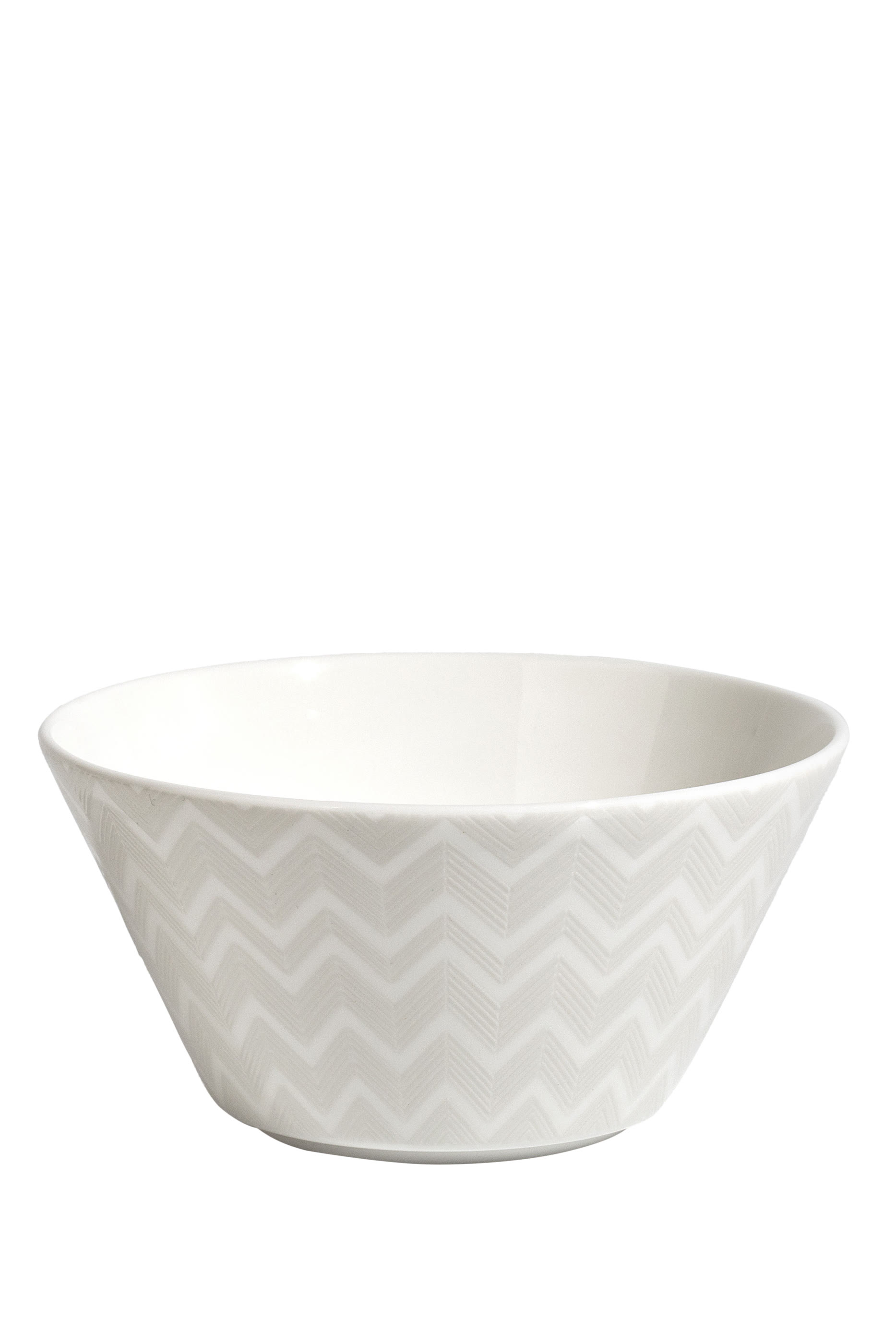 وعاء فاكهة بنقشة خطوط متعرجة