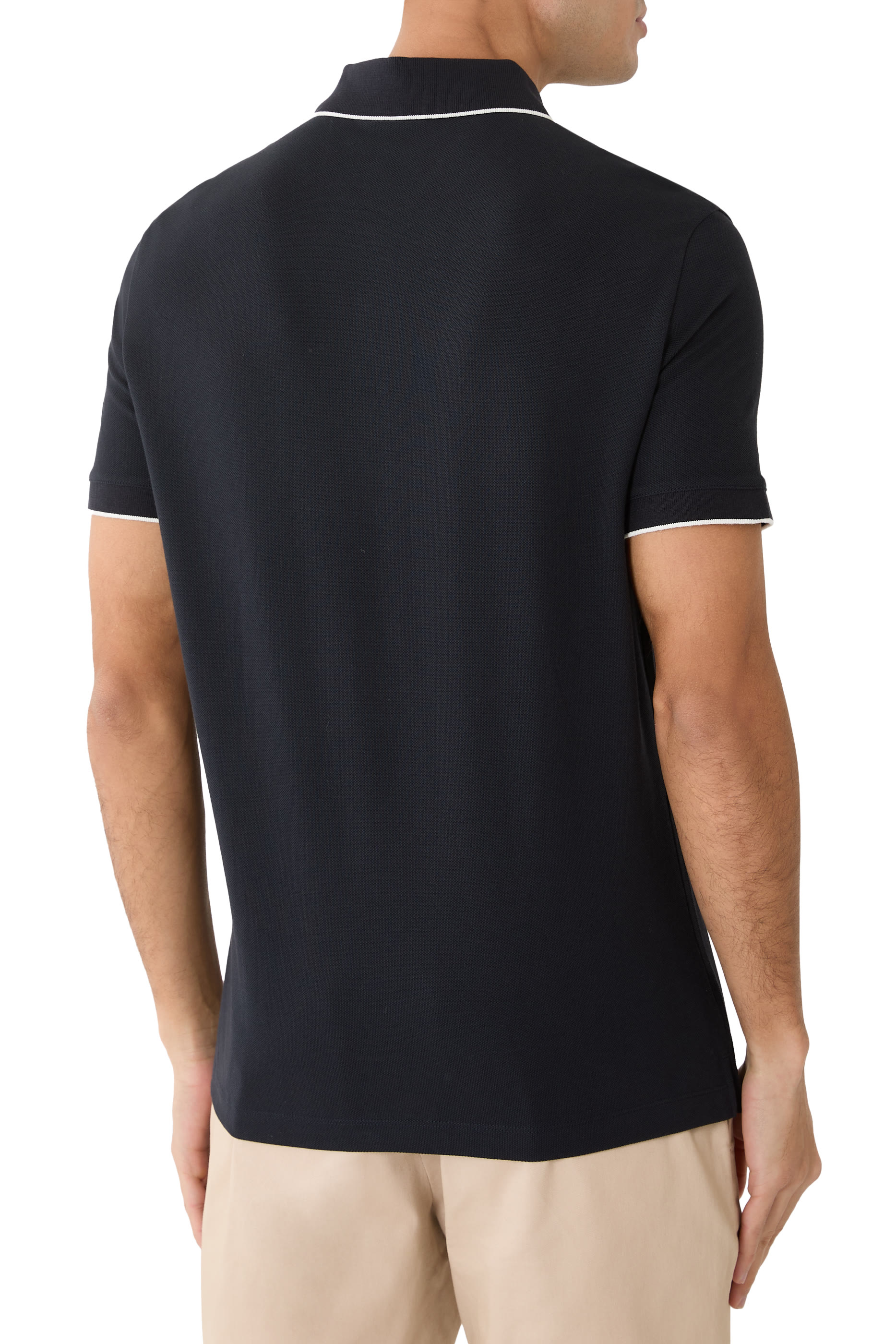  Slim Fit Polo with Button Insert