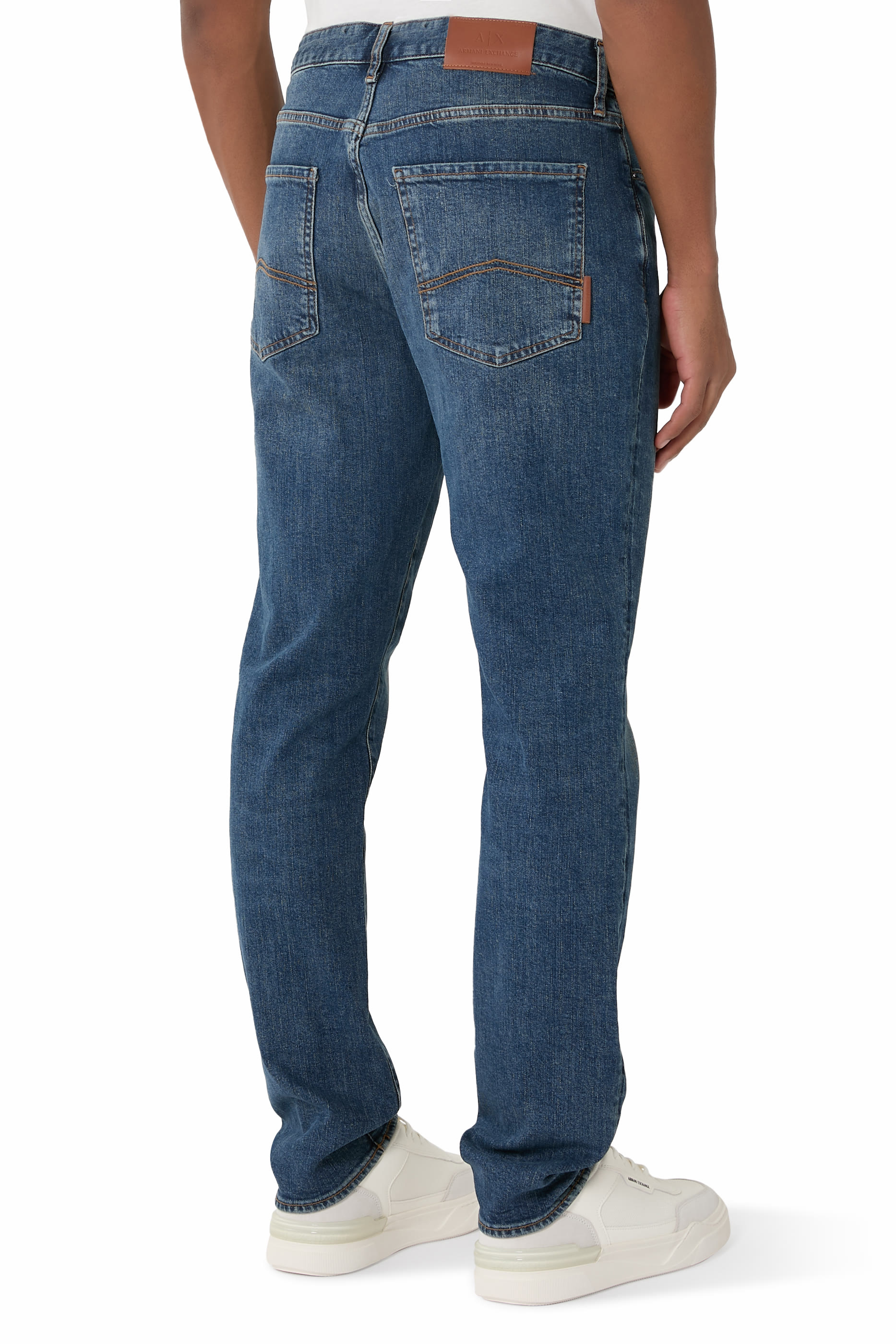 بنطال جينز بقصة ضيقة دنيم مطاطي