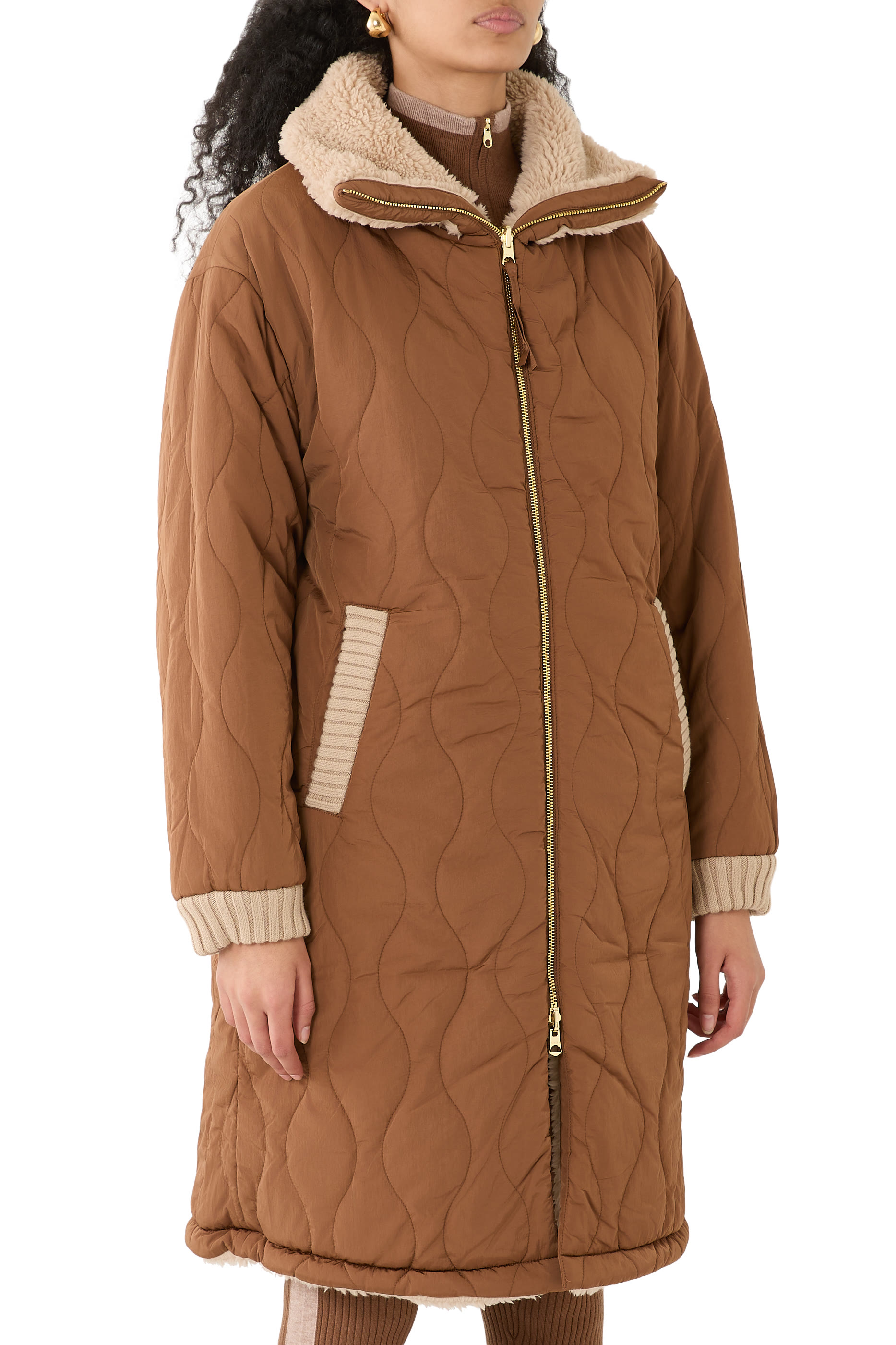 معطف ثيا بتصميم وجهين