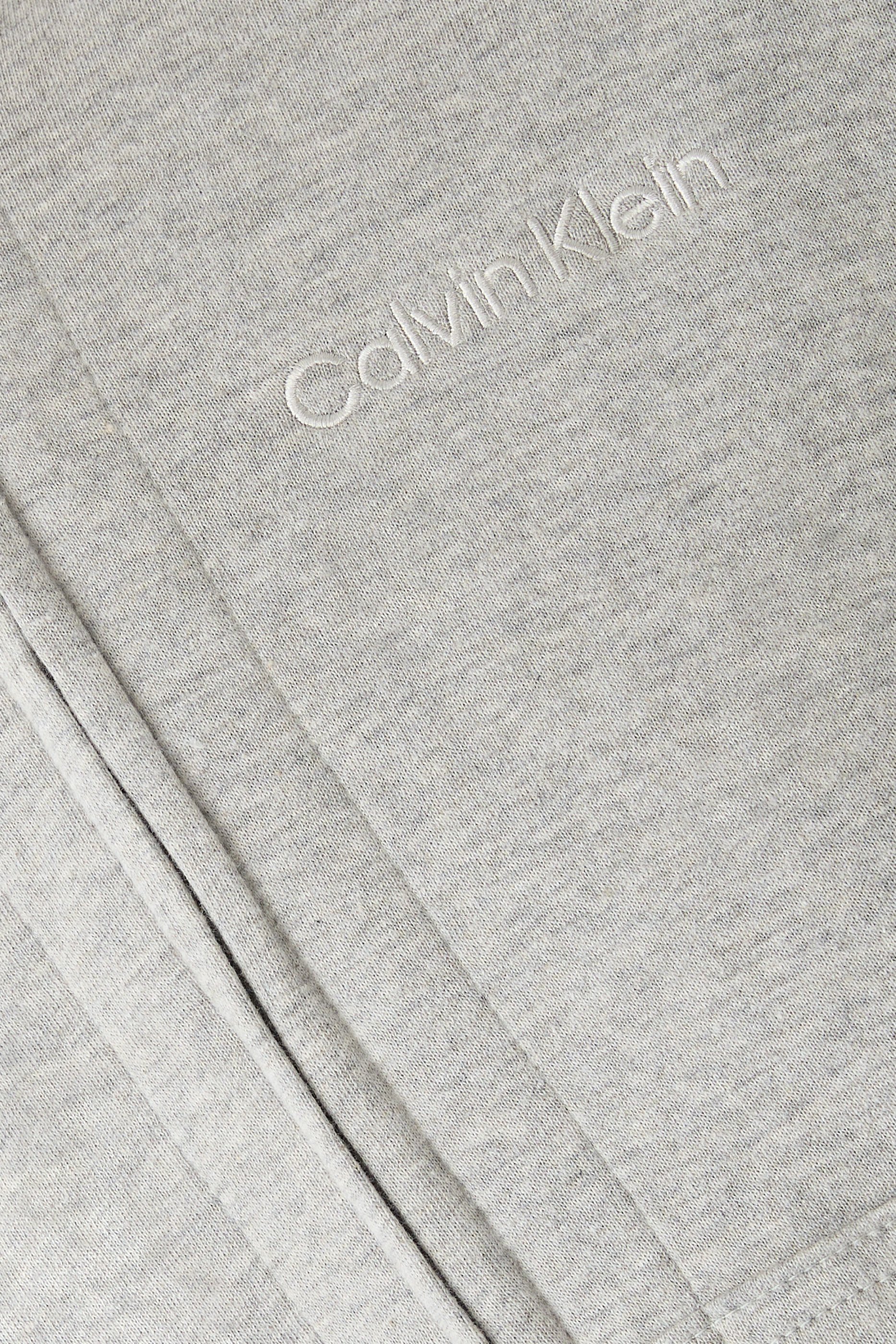 هودي للبيت مزين بشعار الماركة وسحاب إغلاق قطن تيري