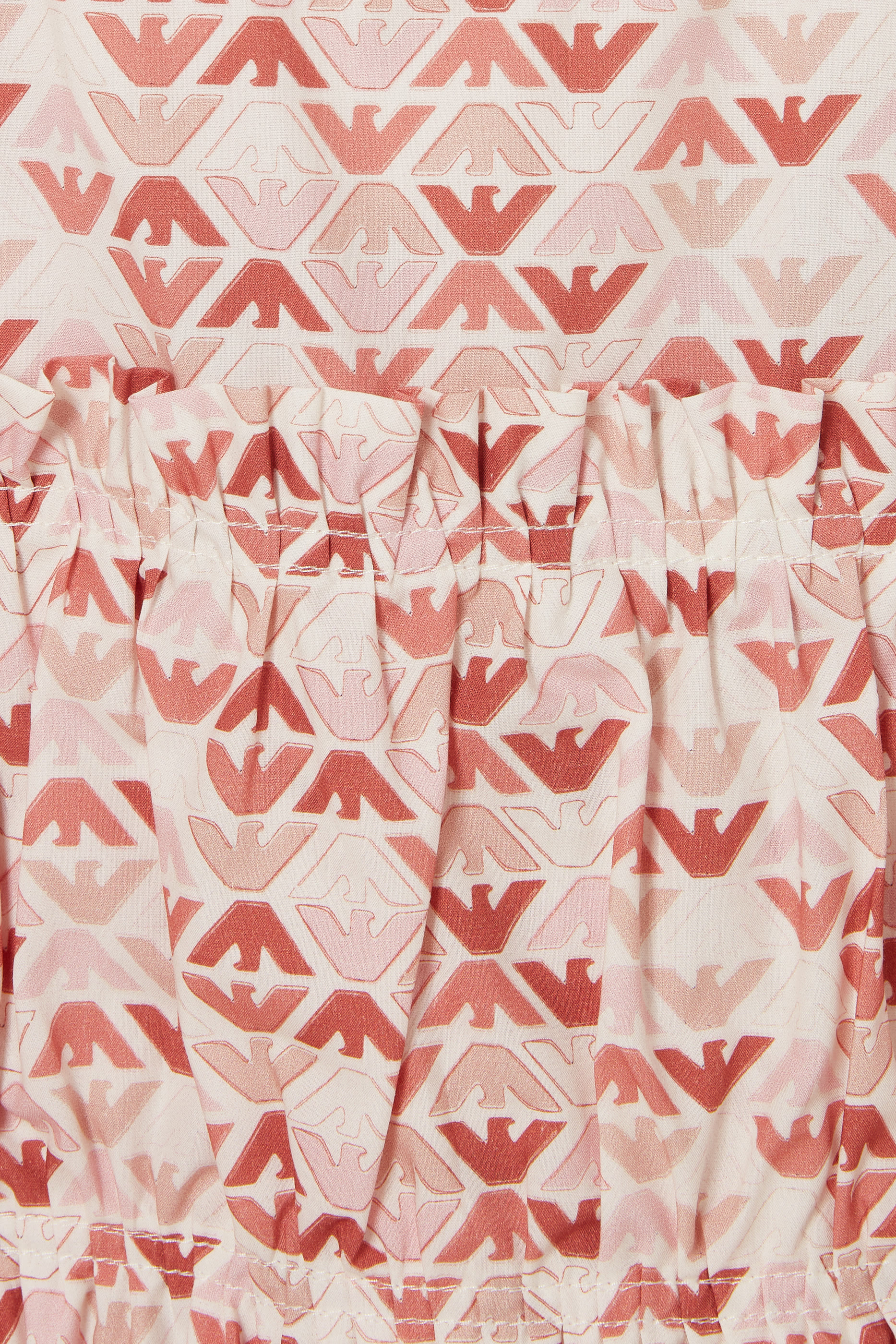 بلوزة بنقشة شعار الماركة قطن للأطفال