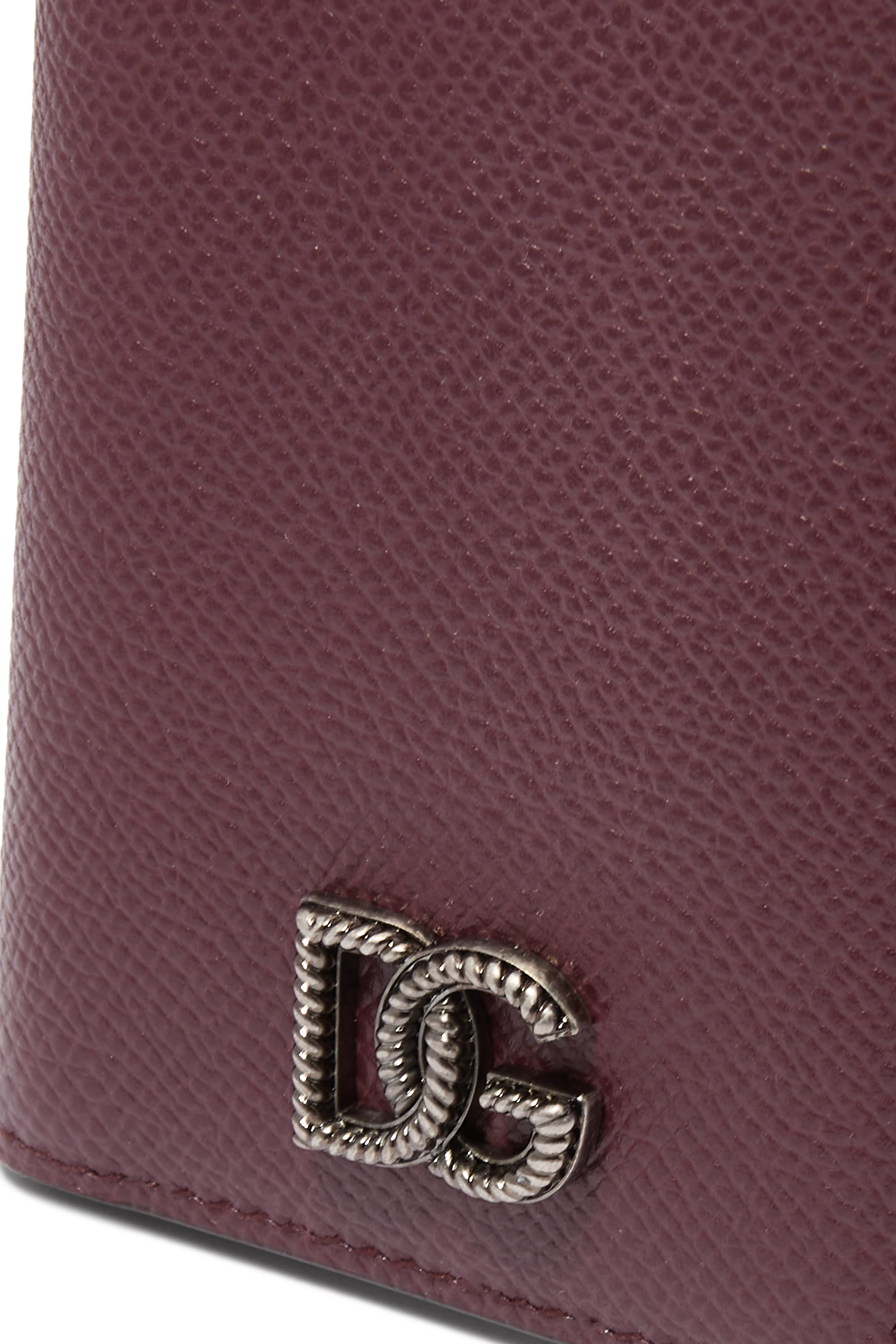 حافظة بطاقات بشعار الماركة جلد عجل