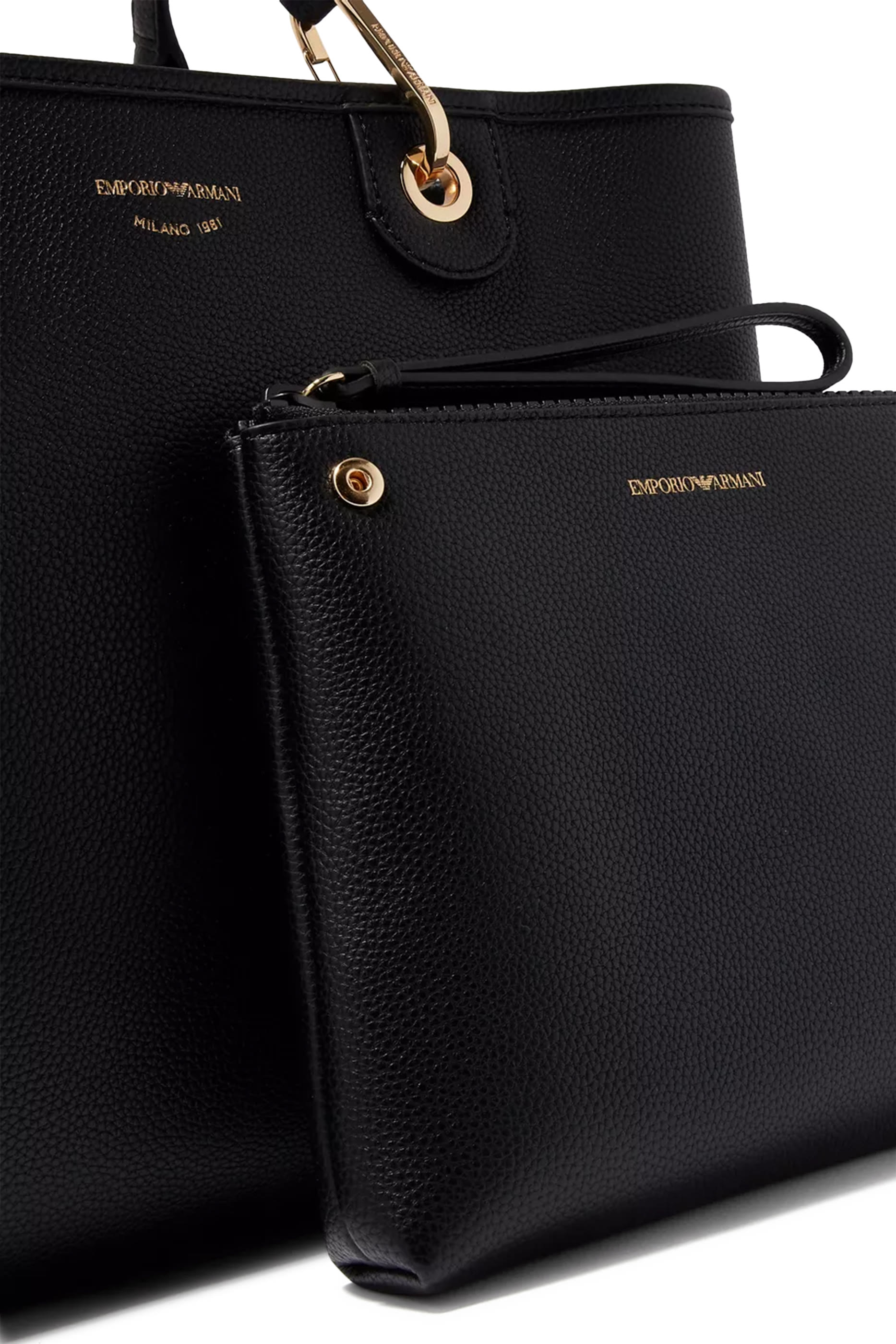 حقيبة يد متوسطة بشعار الماركة