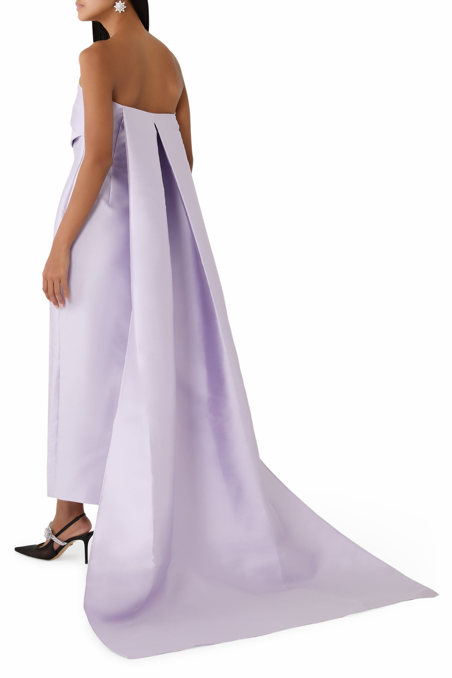 فستان كيكي بطول فوق الكاحل