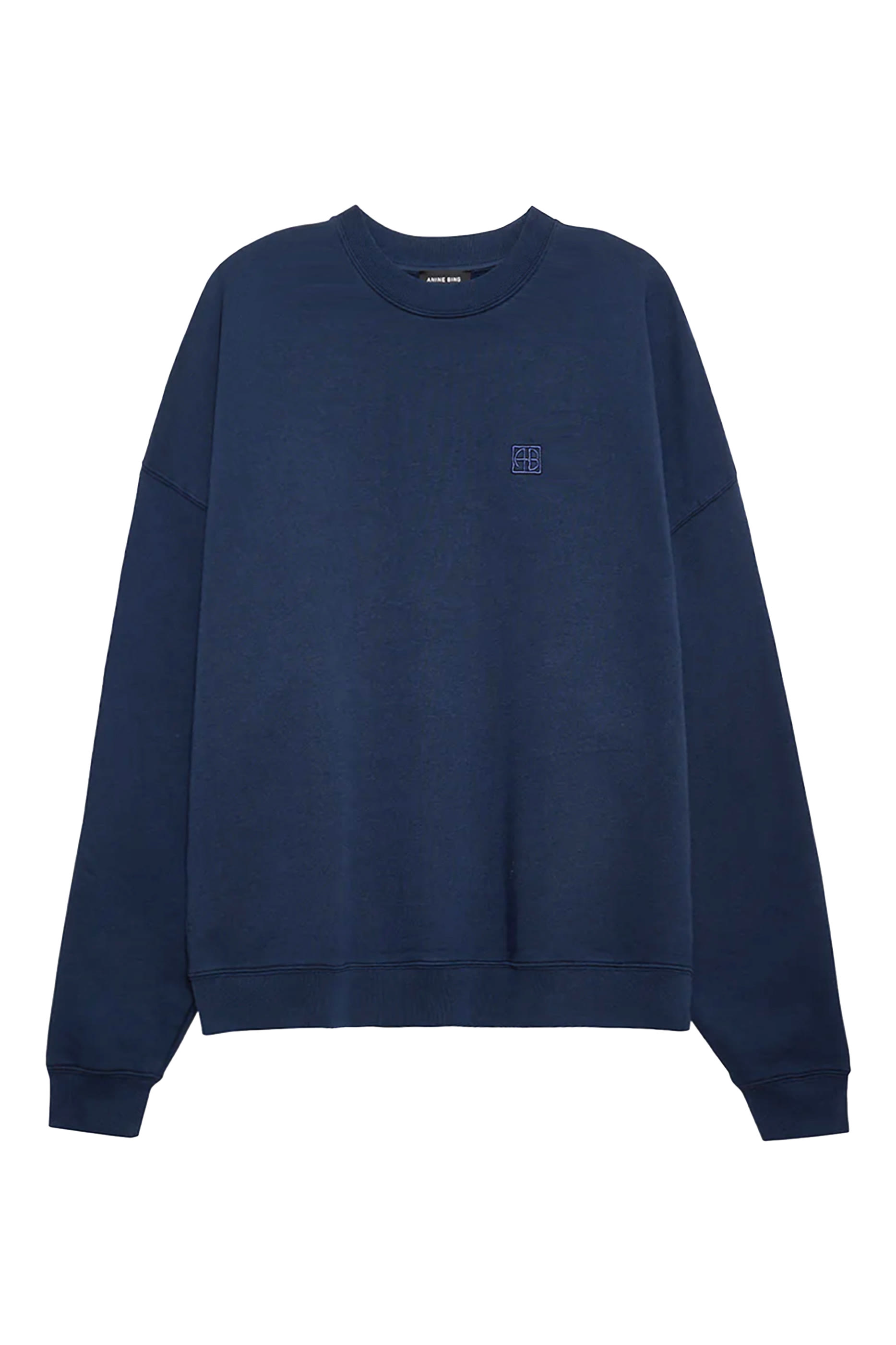 سويت شيرت مايلز برقعة مربعة بحروف شعار الماركة