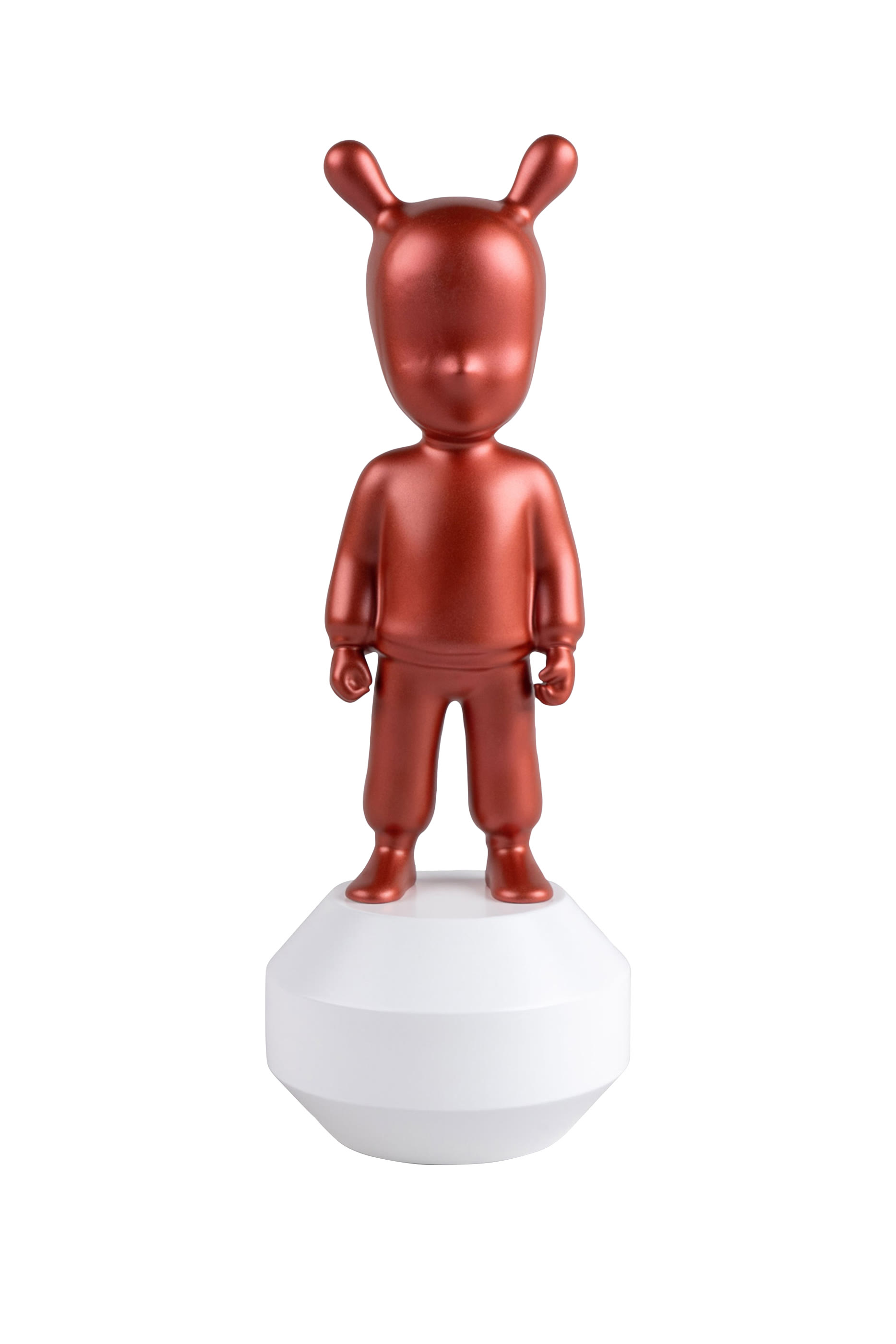 قطعة ديكور منحوتة ذا جيست صغير بلون أحمر لامع