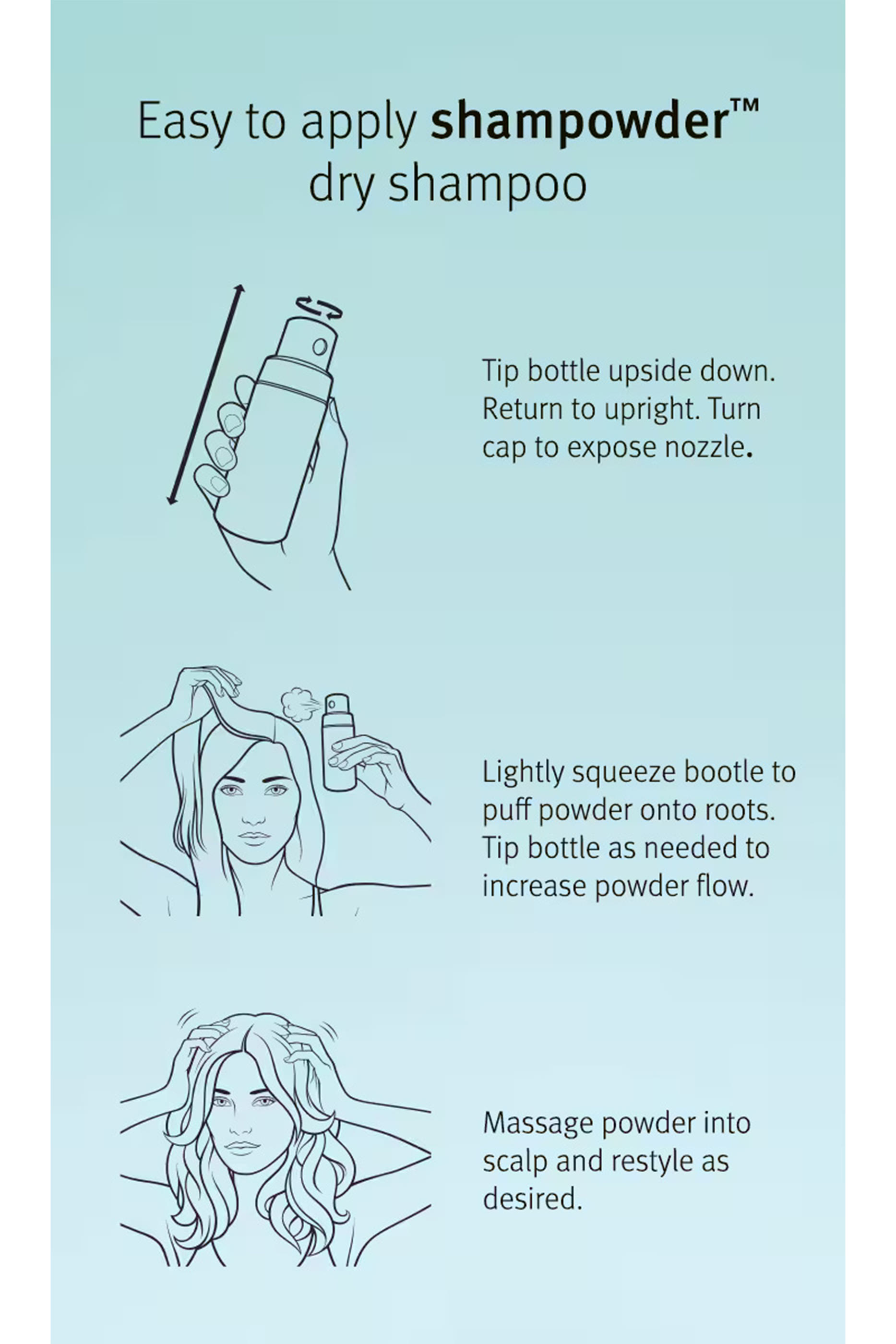 شامبو جاف بقوام بودرة