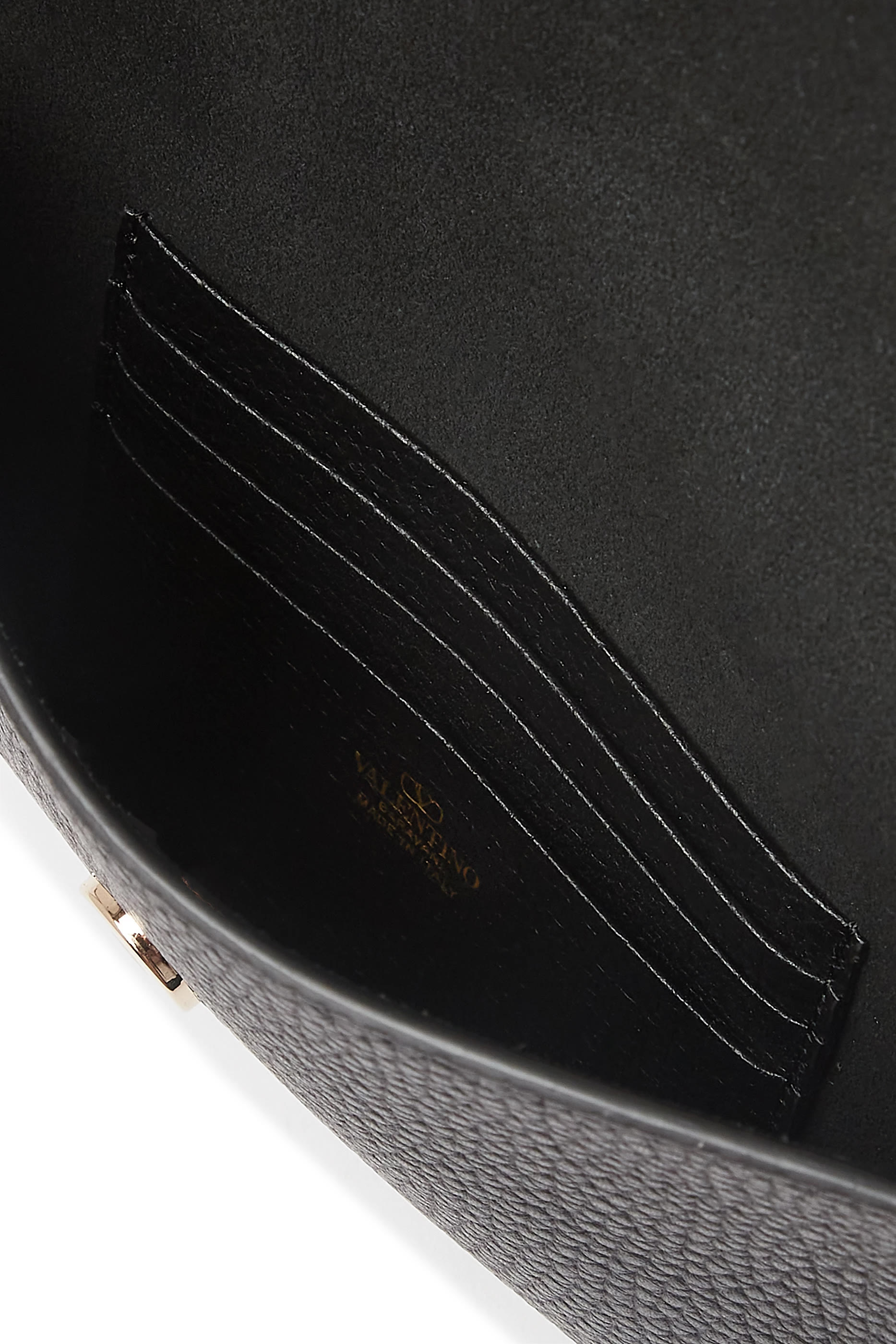 حقيبة صغيرة مرصعة بأحجار جلد عجل بارز الملمس