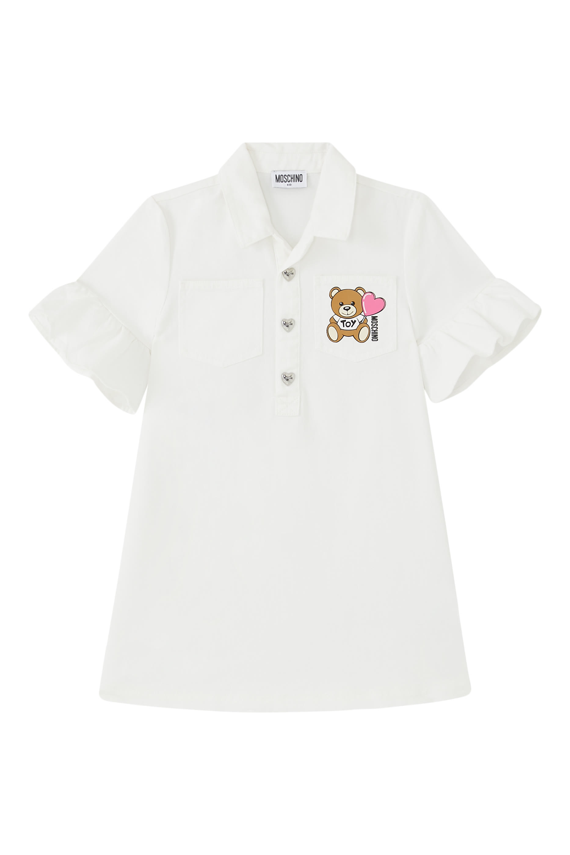 فستان بولو بطبعة الدب تيدي للأطفال