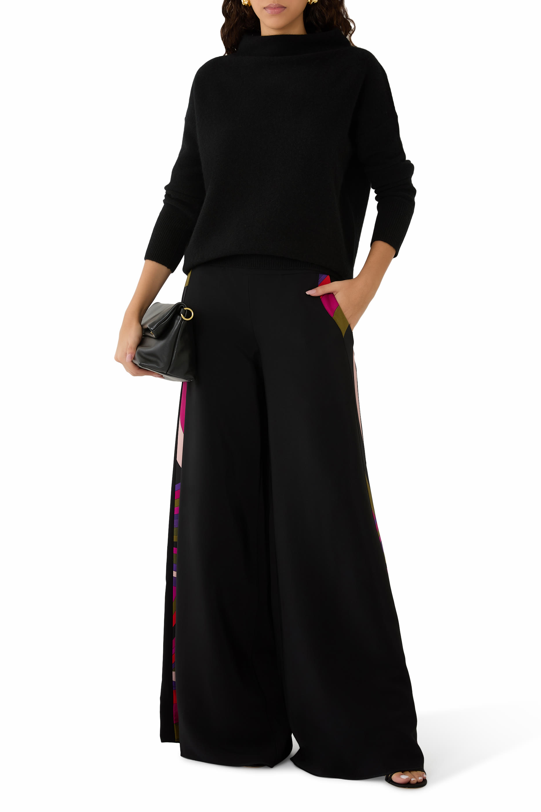 Trousers with Printed Iride Details 