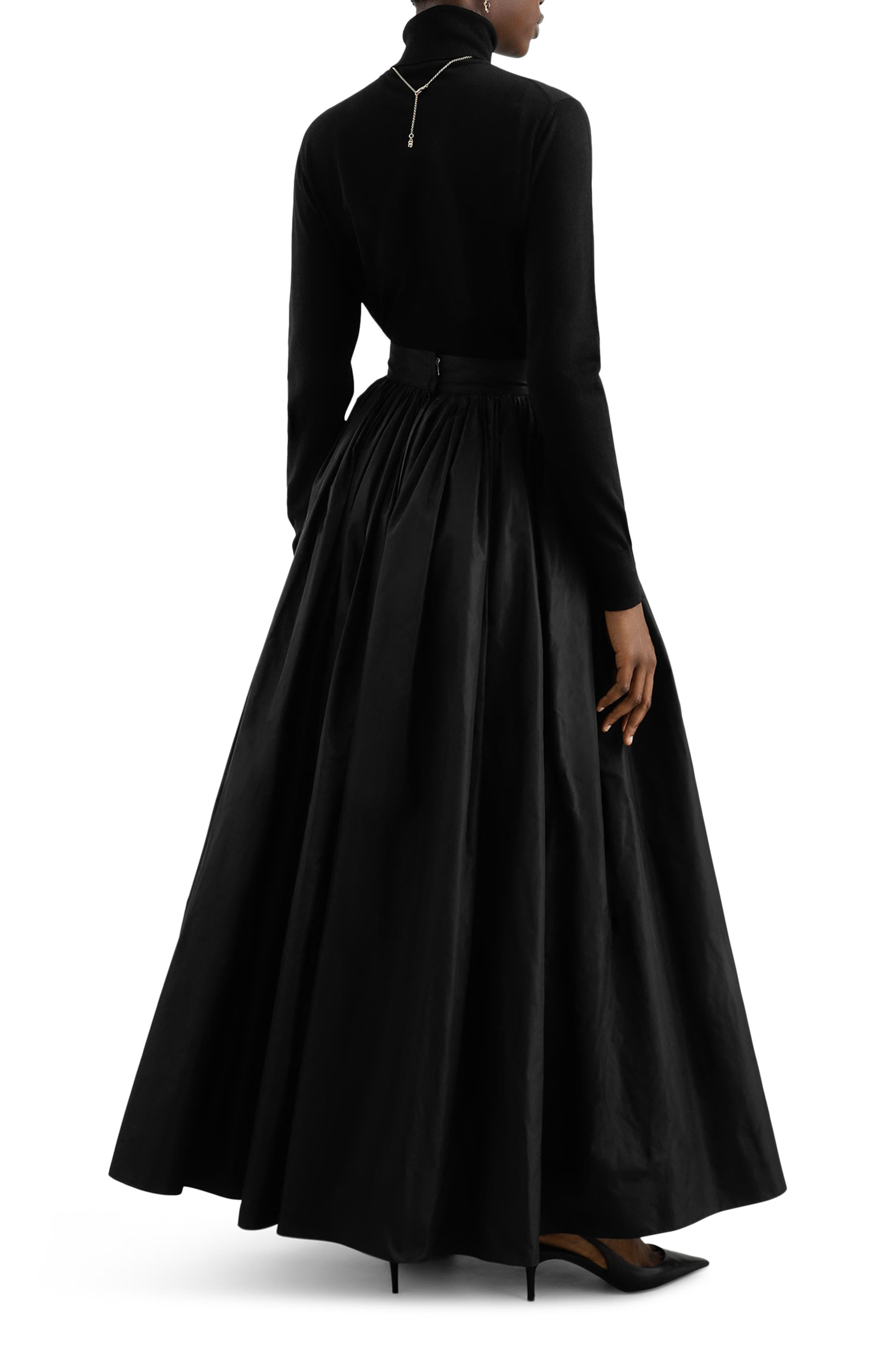Long Taffeta Circle Skirt