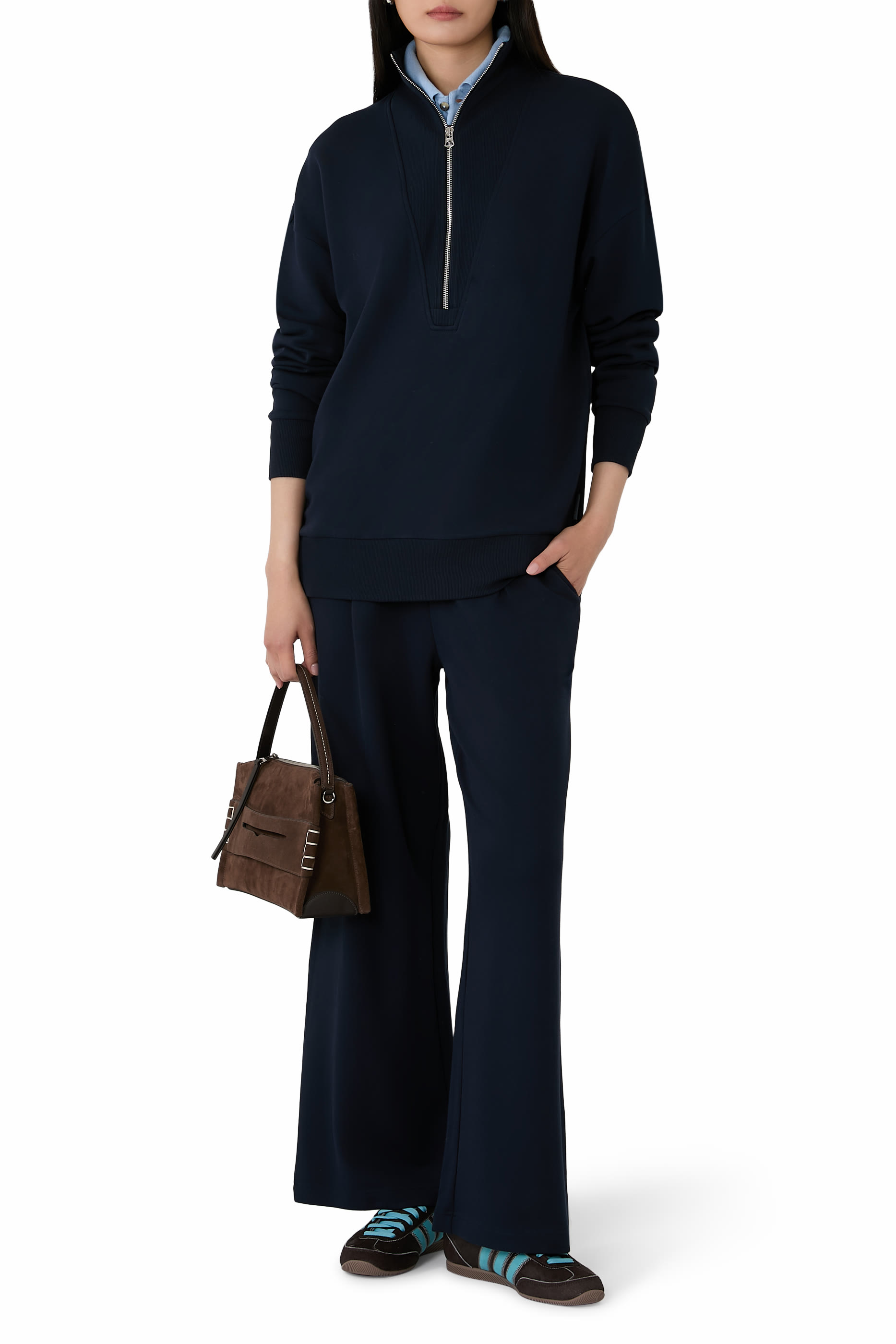 بنطال بقصة ساق واسعة جدا 29.5 بوصة