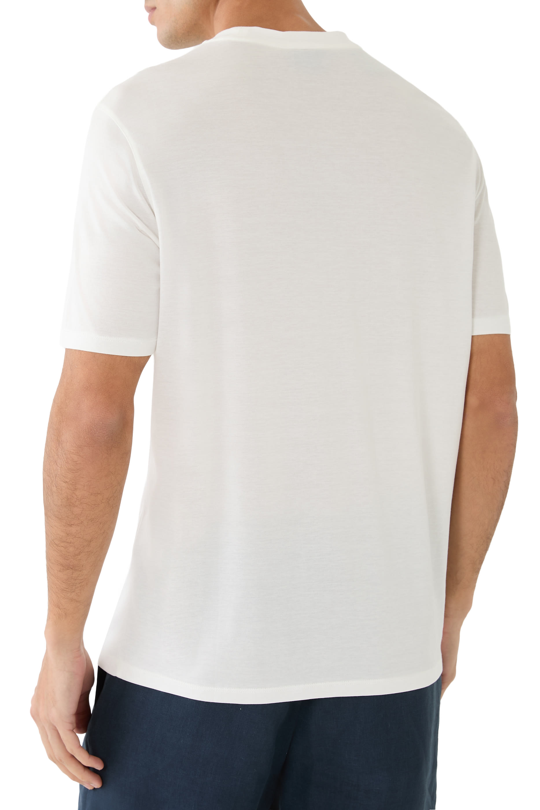 تيشيرت بتطريز شعار الماركة مزيج ليوسيل جيرسيه