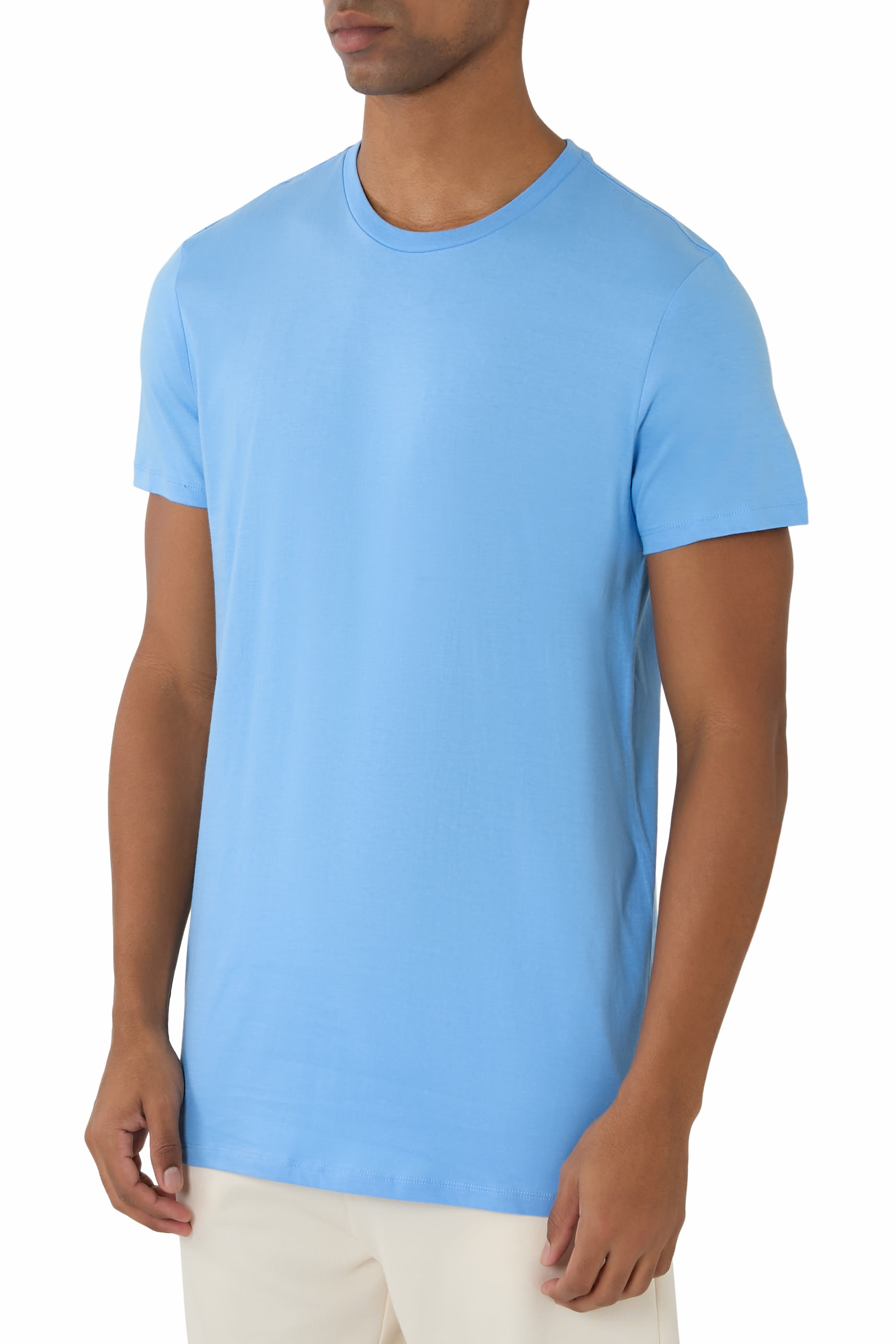 طقم تيشيرت بياقة ضيقة، 3 قطع