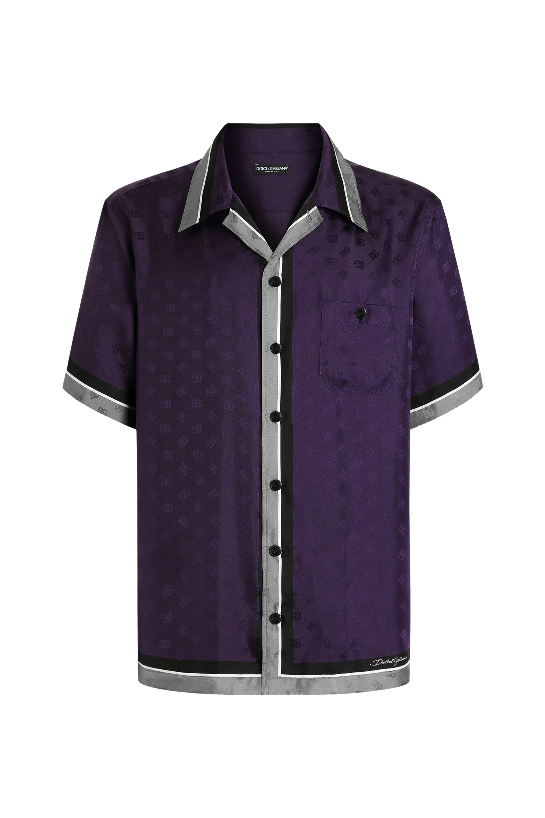 قميص هاواي مخطط بشعار الماركة تويل