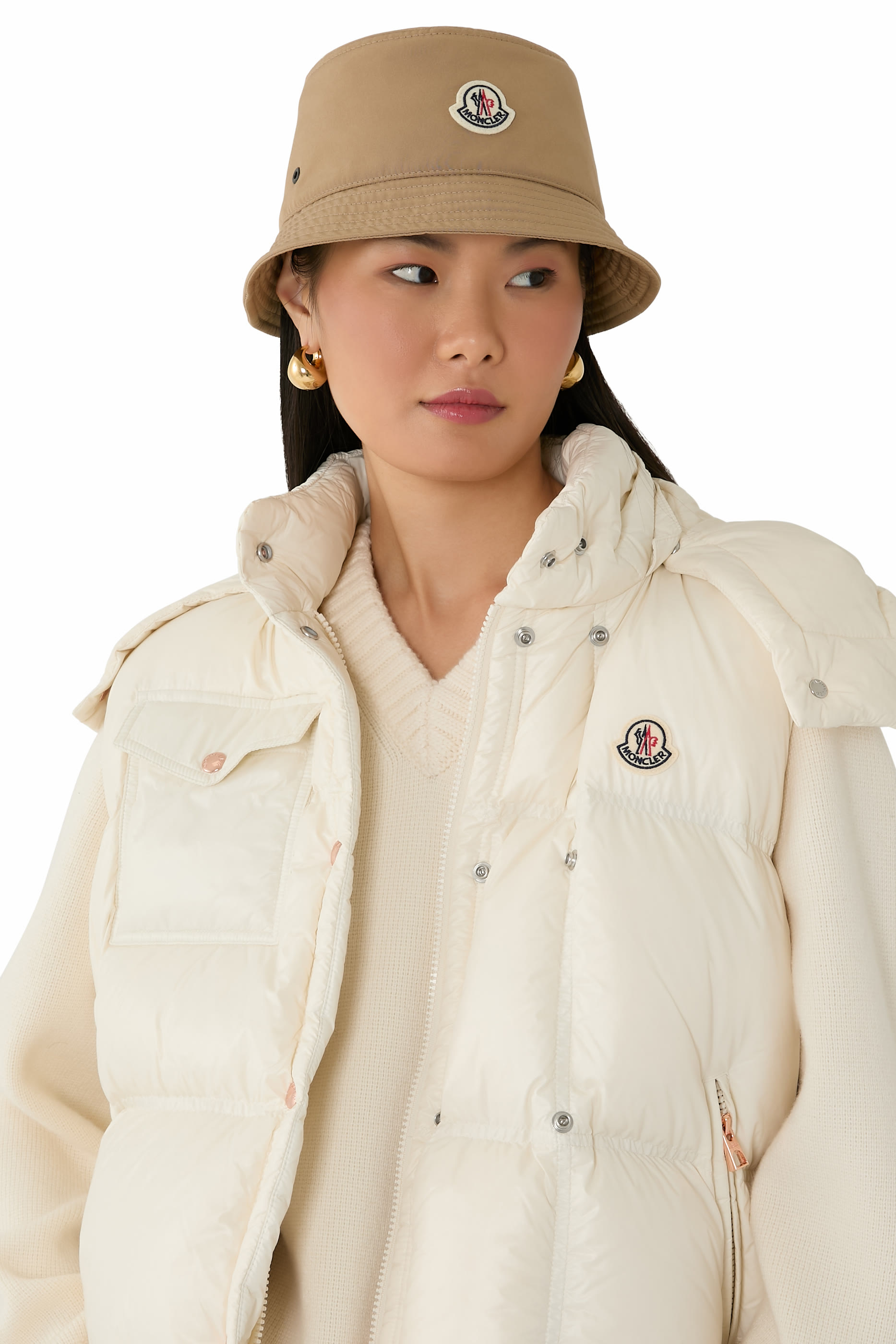 قبعة باكيت بتصميم بوجهين قطن