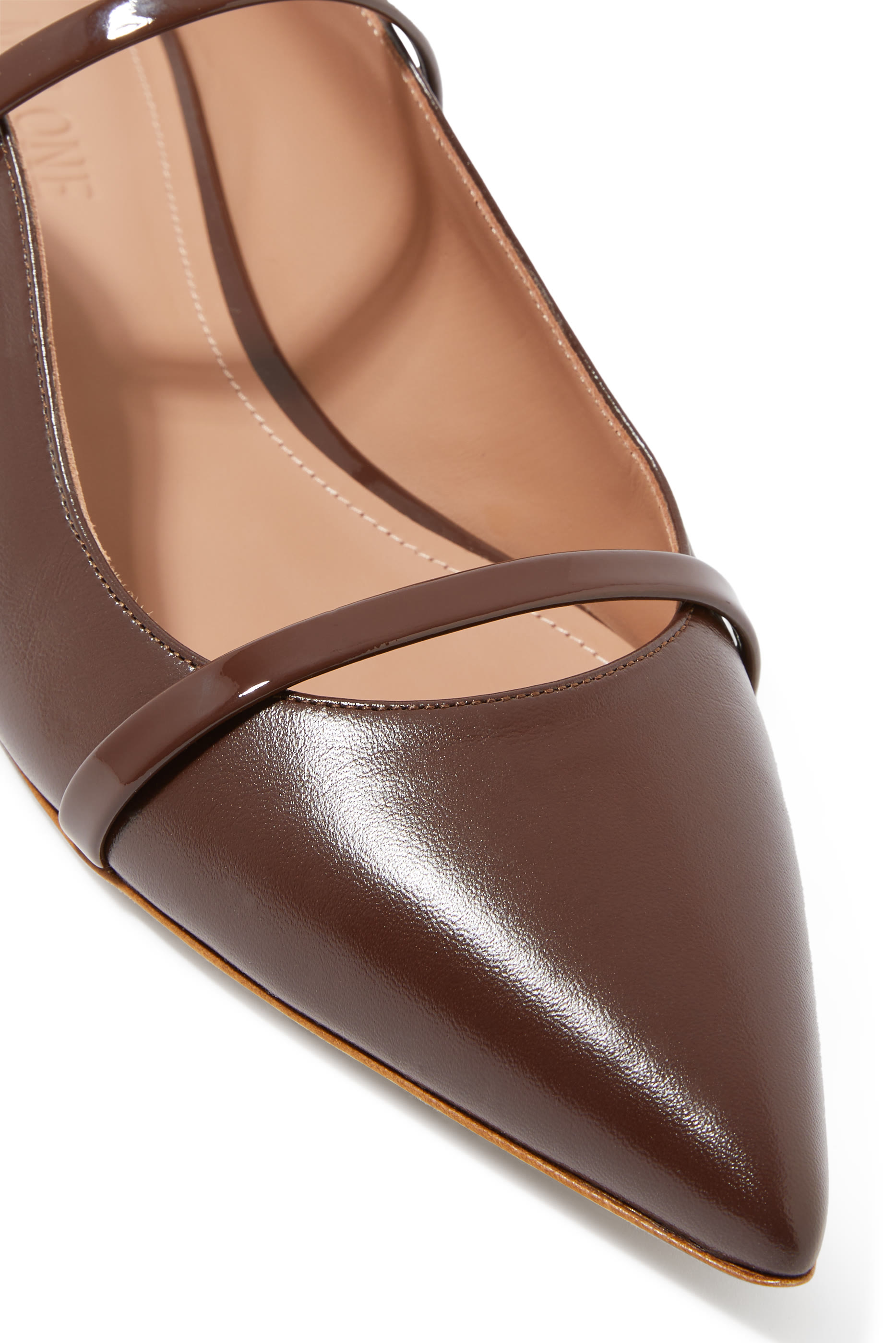 حذاء مورين 10 مفتوح من الخلف بكعب مسطح جلد