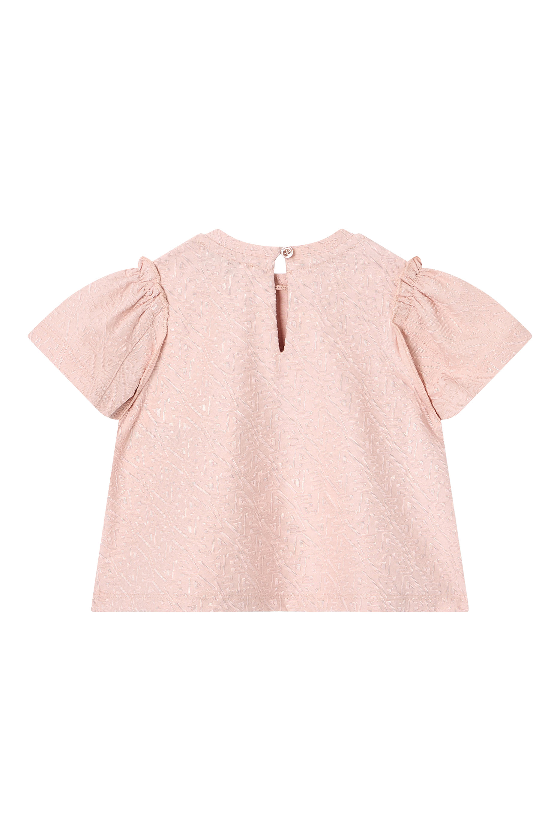 تيشيرت بشعار الماركة نسيج متشابك للأطفال