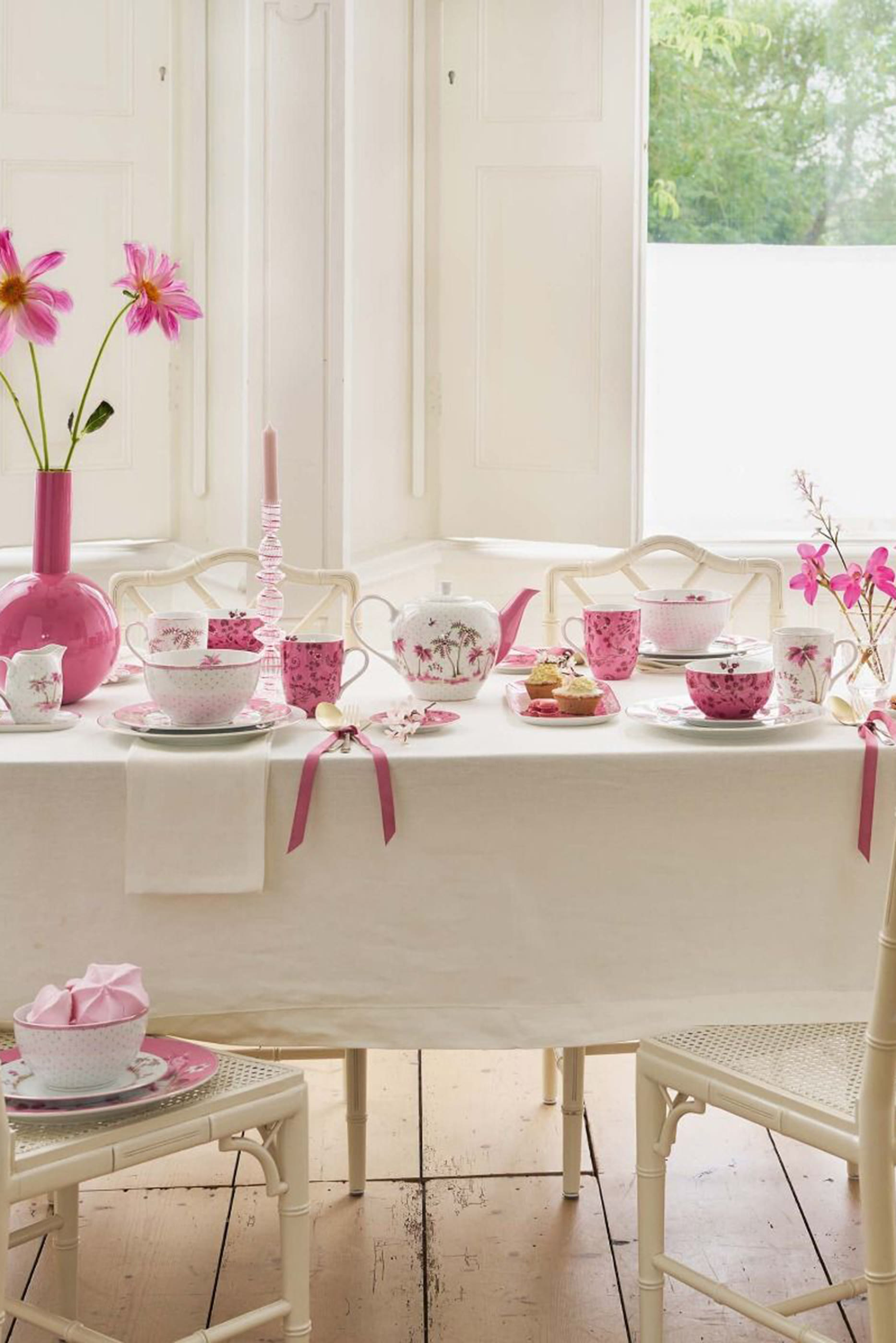 كوب جولي بنقشة زهرت توليب، قطعتين