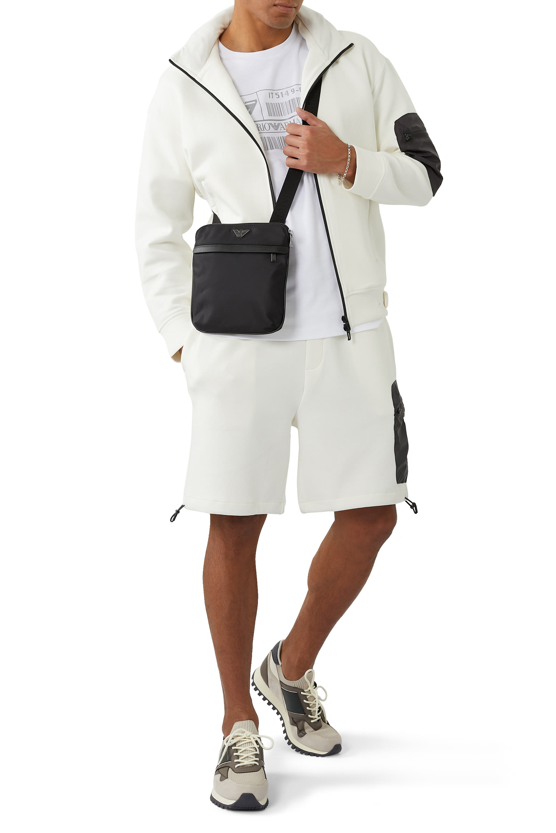 حقيبة كتف مسطحة نايلون معاد تدويره