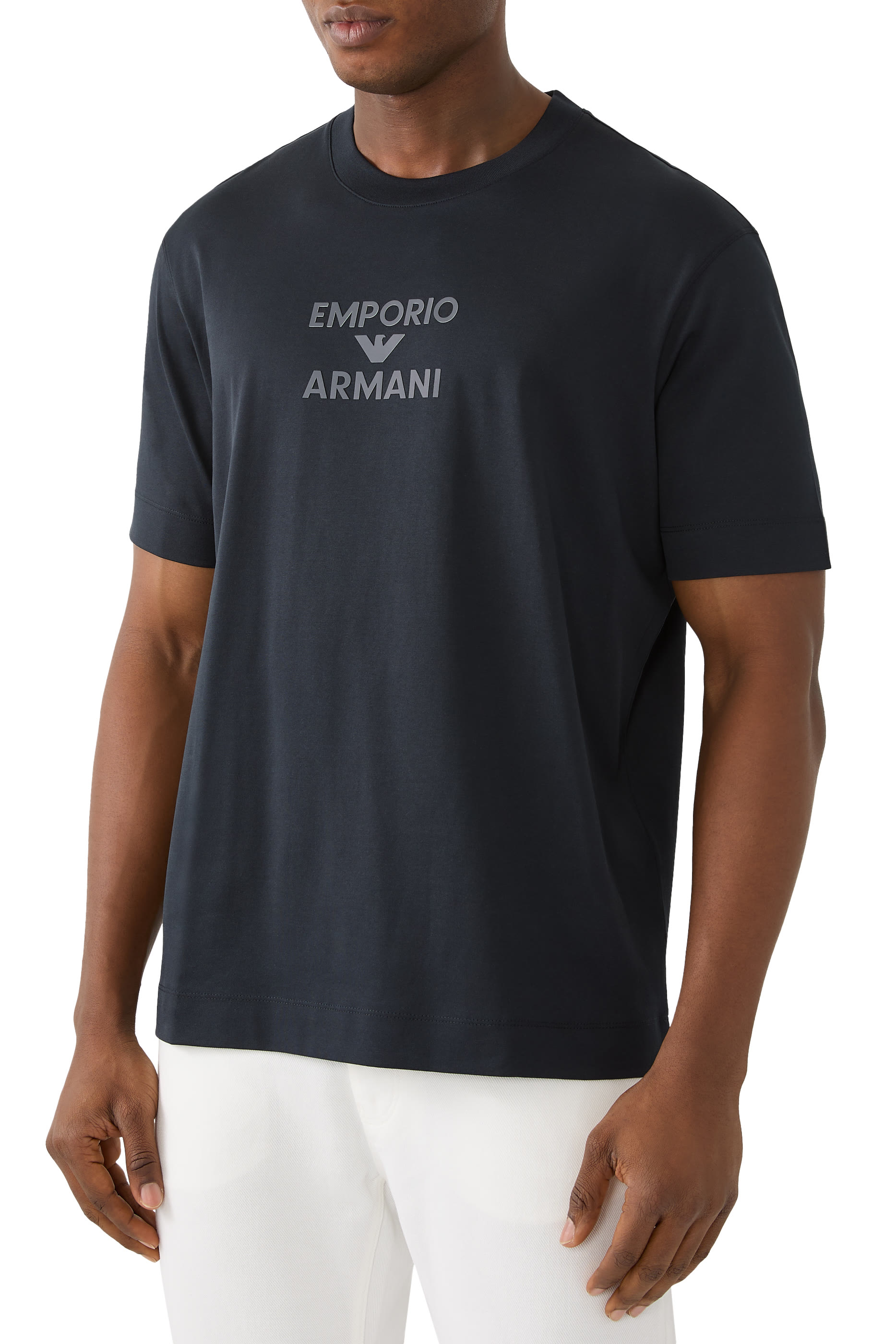 تيشيرت بشعار الماركة قطن