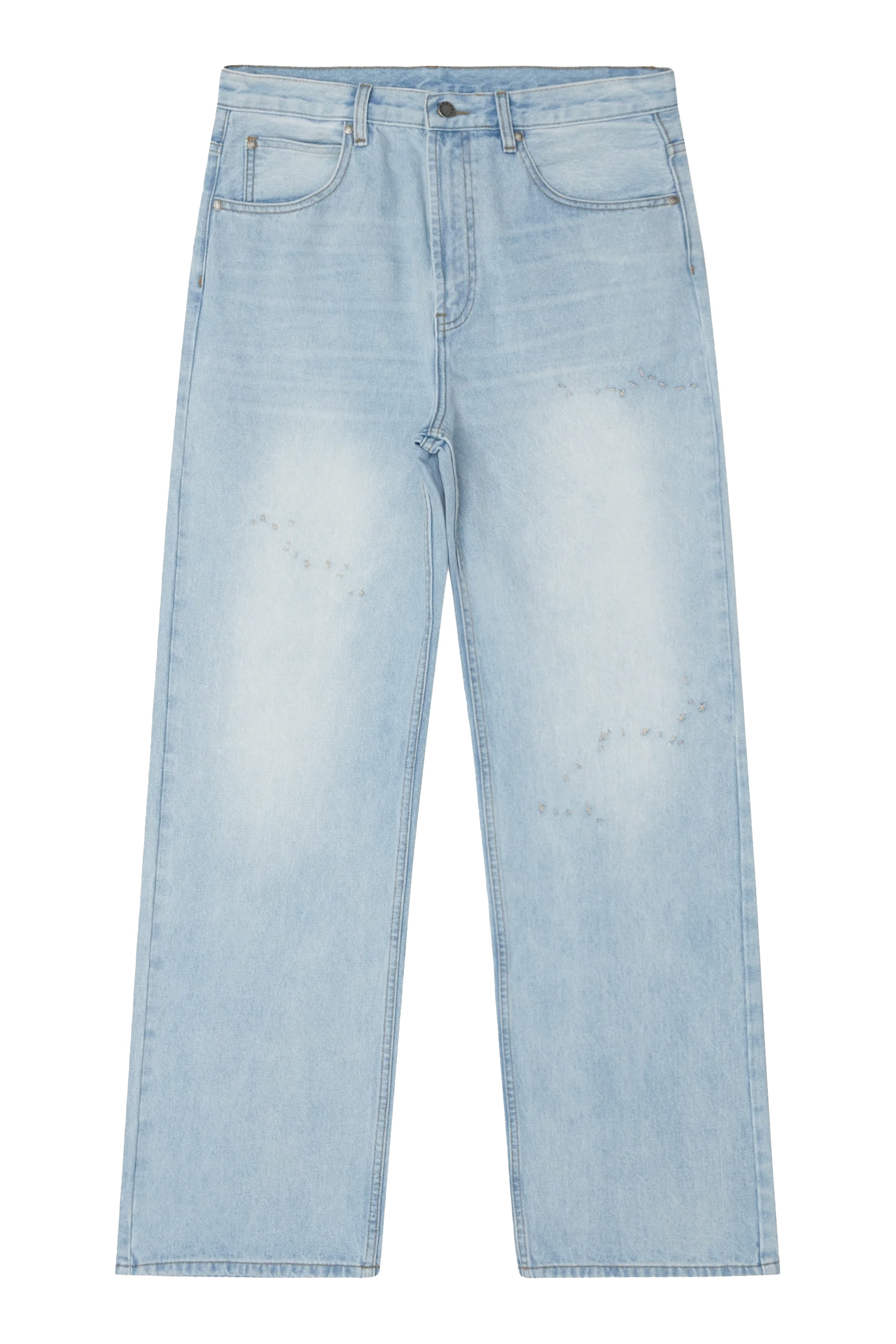 بنطال جينز جيرك بحافة واسعة