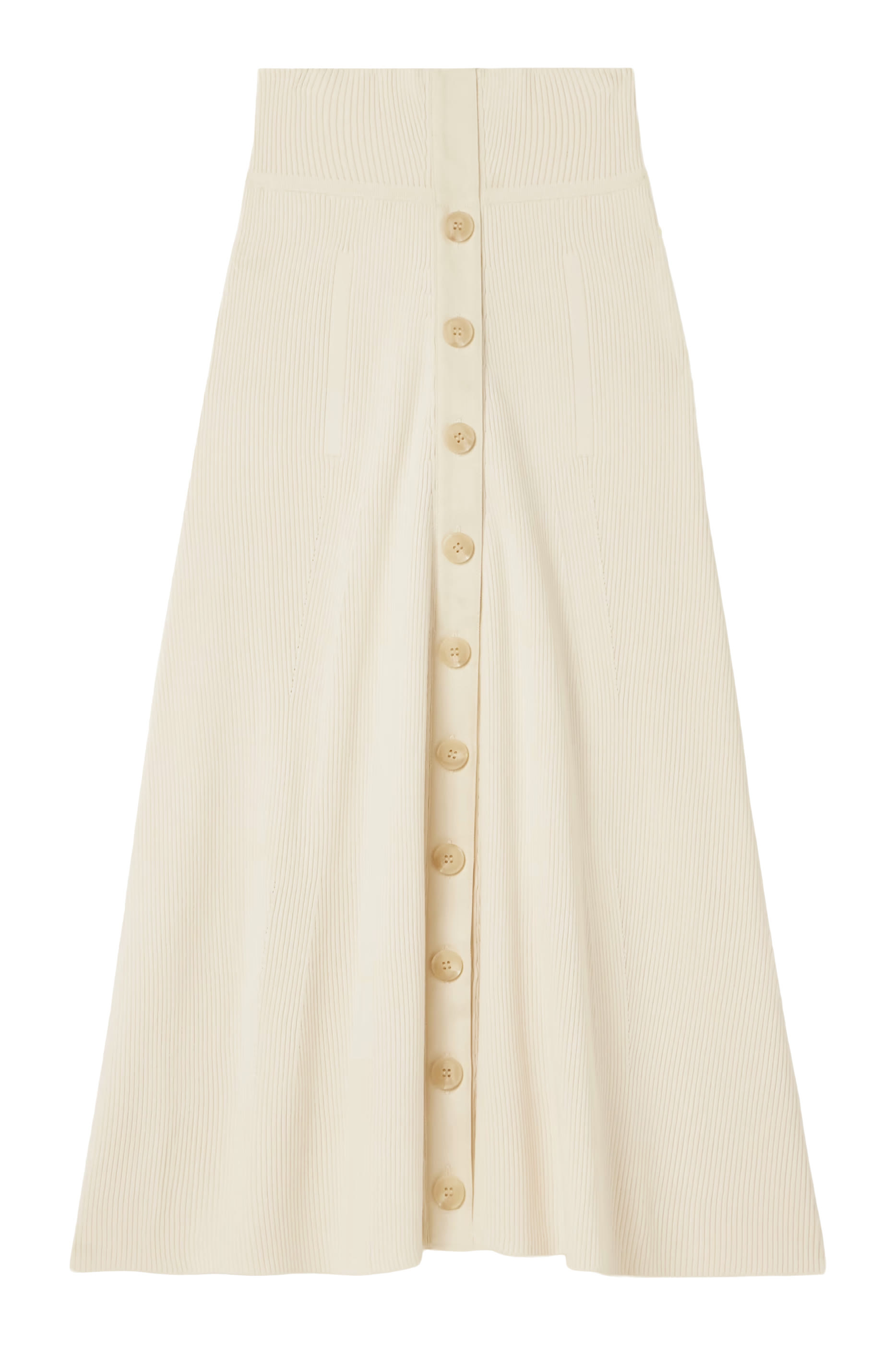 تنورة بحواف قطن متوسطة الطول نسيج مضلع