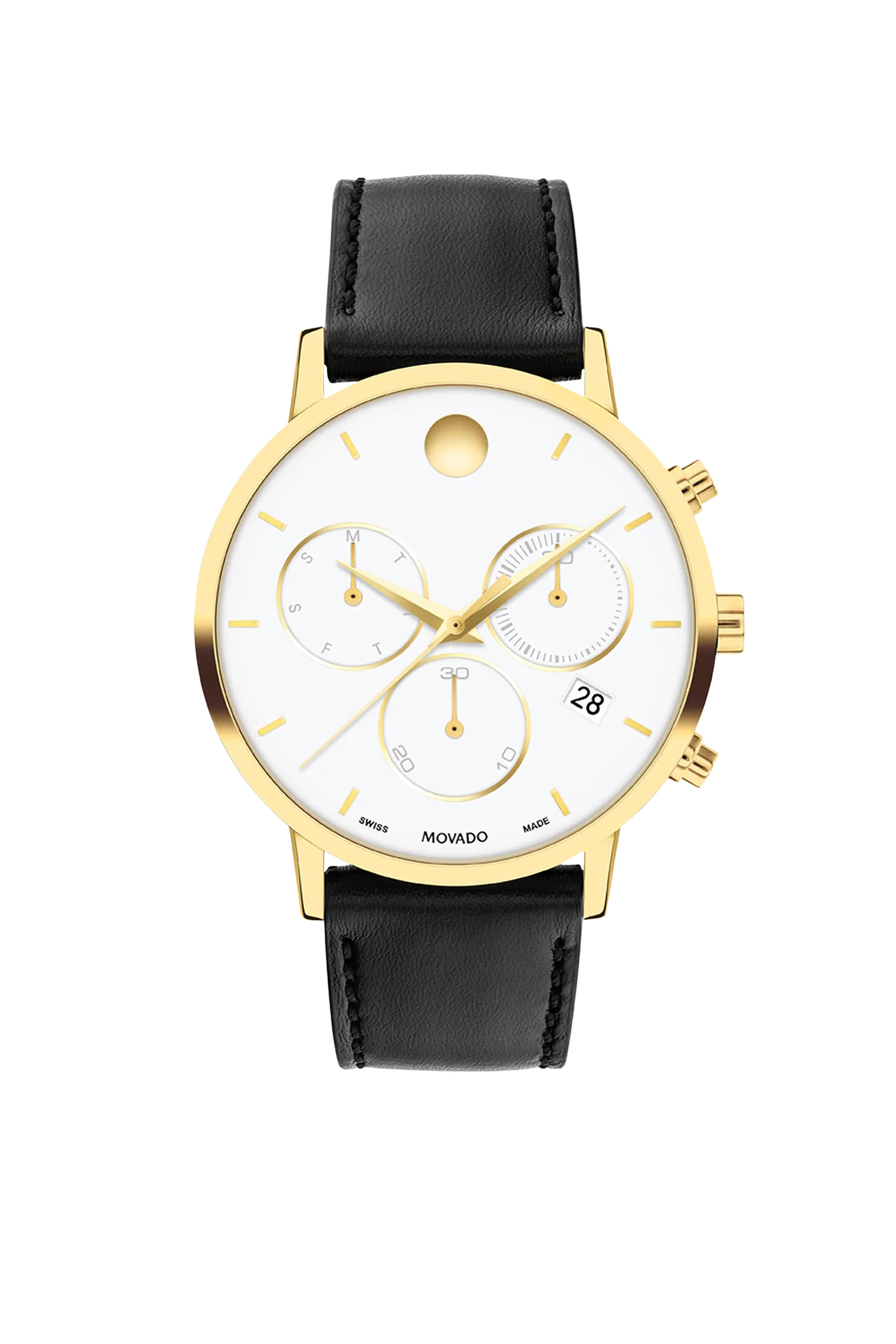 ساعة ميوزيم كرونوغراف كلاسيكية، جلد