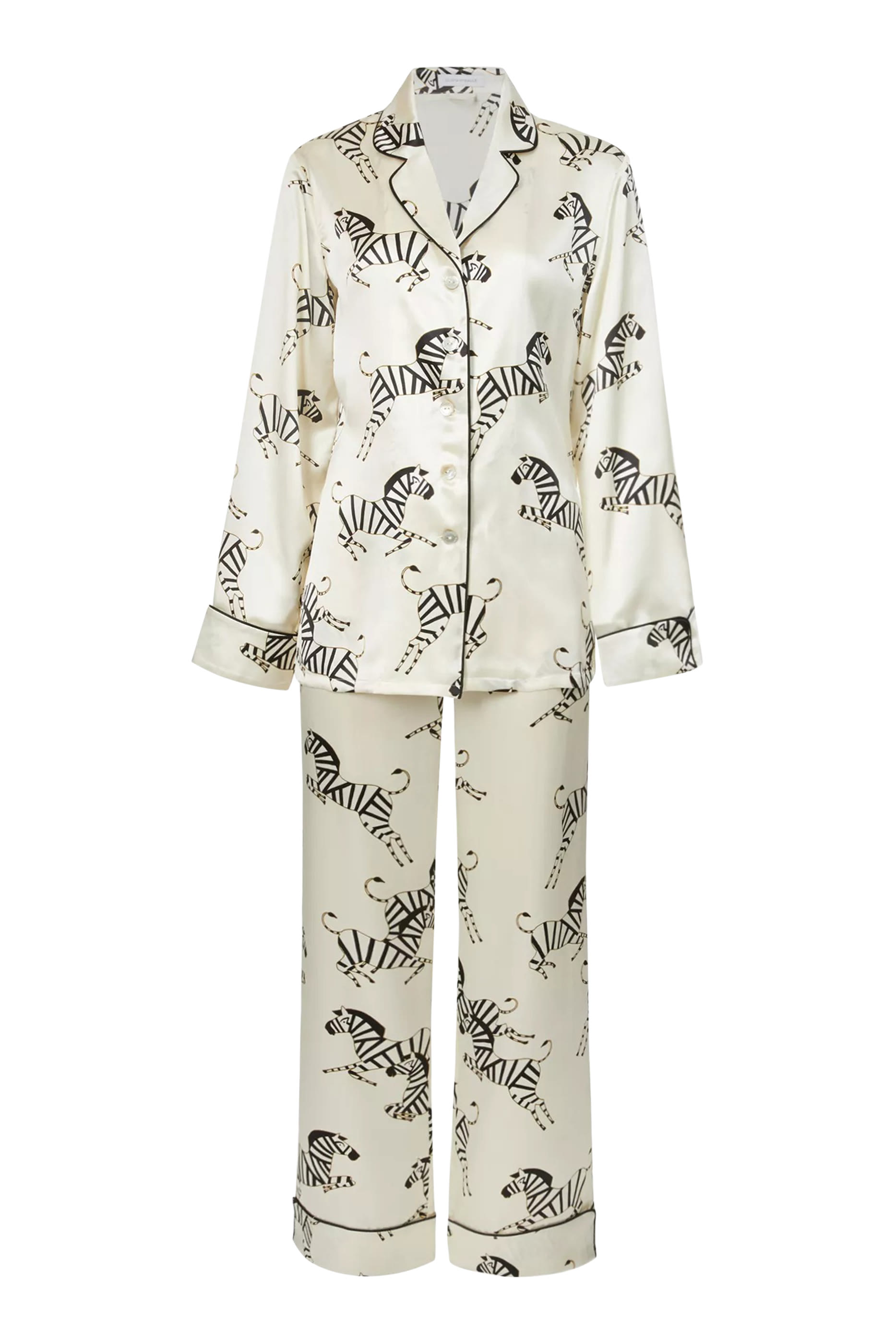 طقم بيجاما ليلا أبالون بلون فيروزي بنقشة زهور