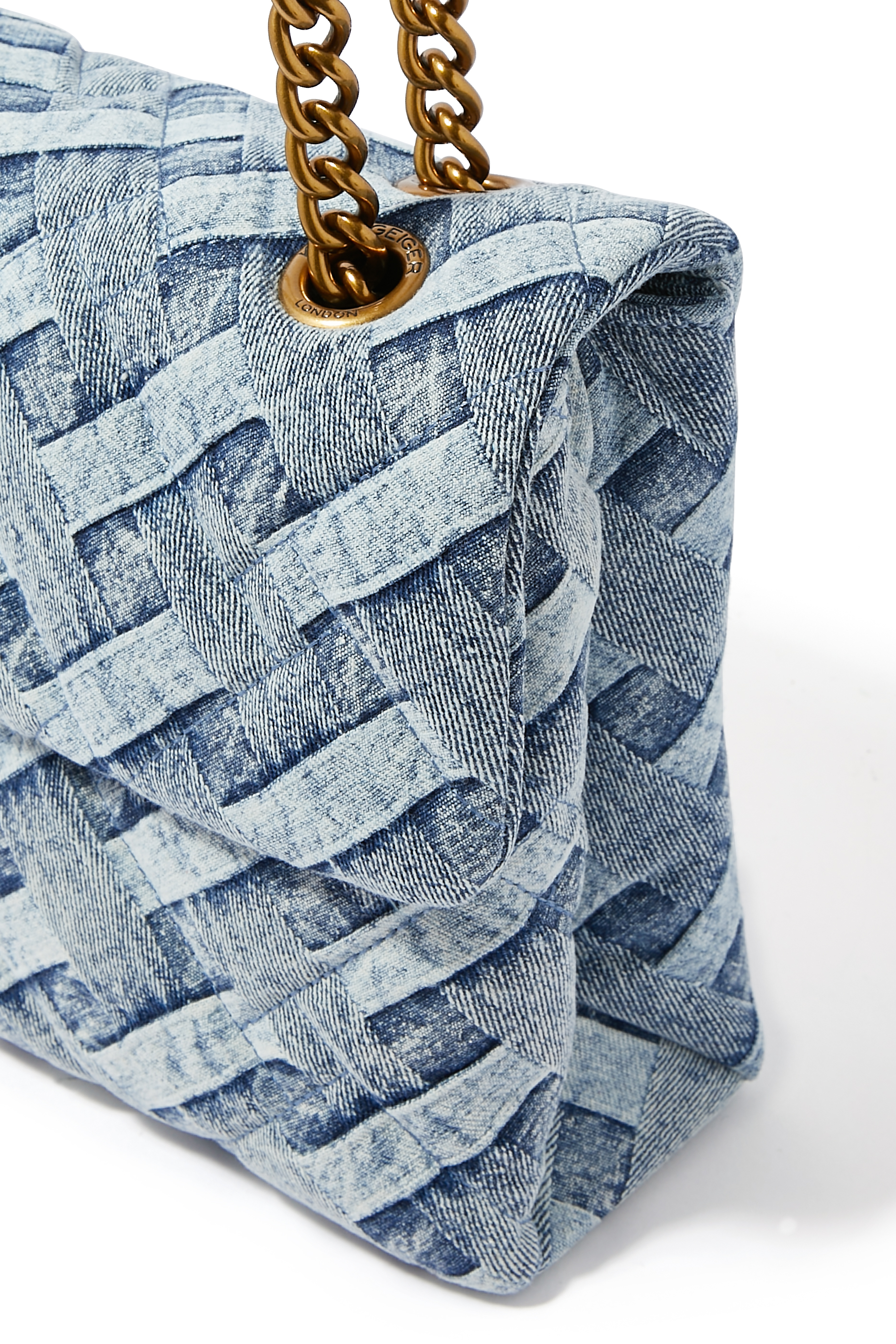 حقيبة كتف كينسينغتون كبيرة دنيم ناعم