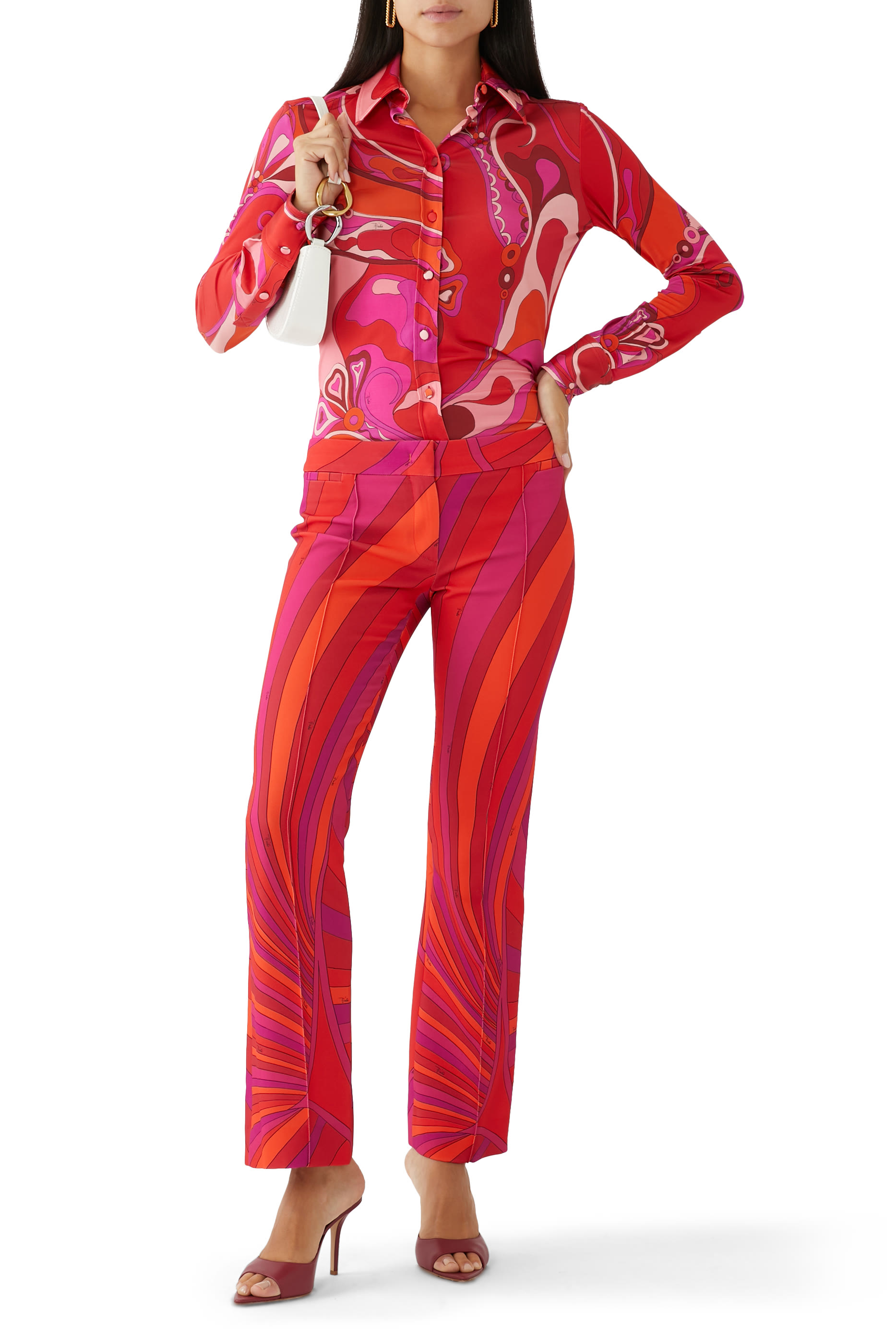 بنطال بنقشة ايريد وحافة واسعة