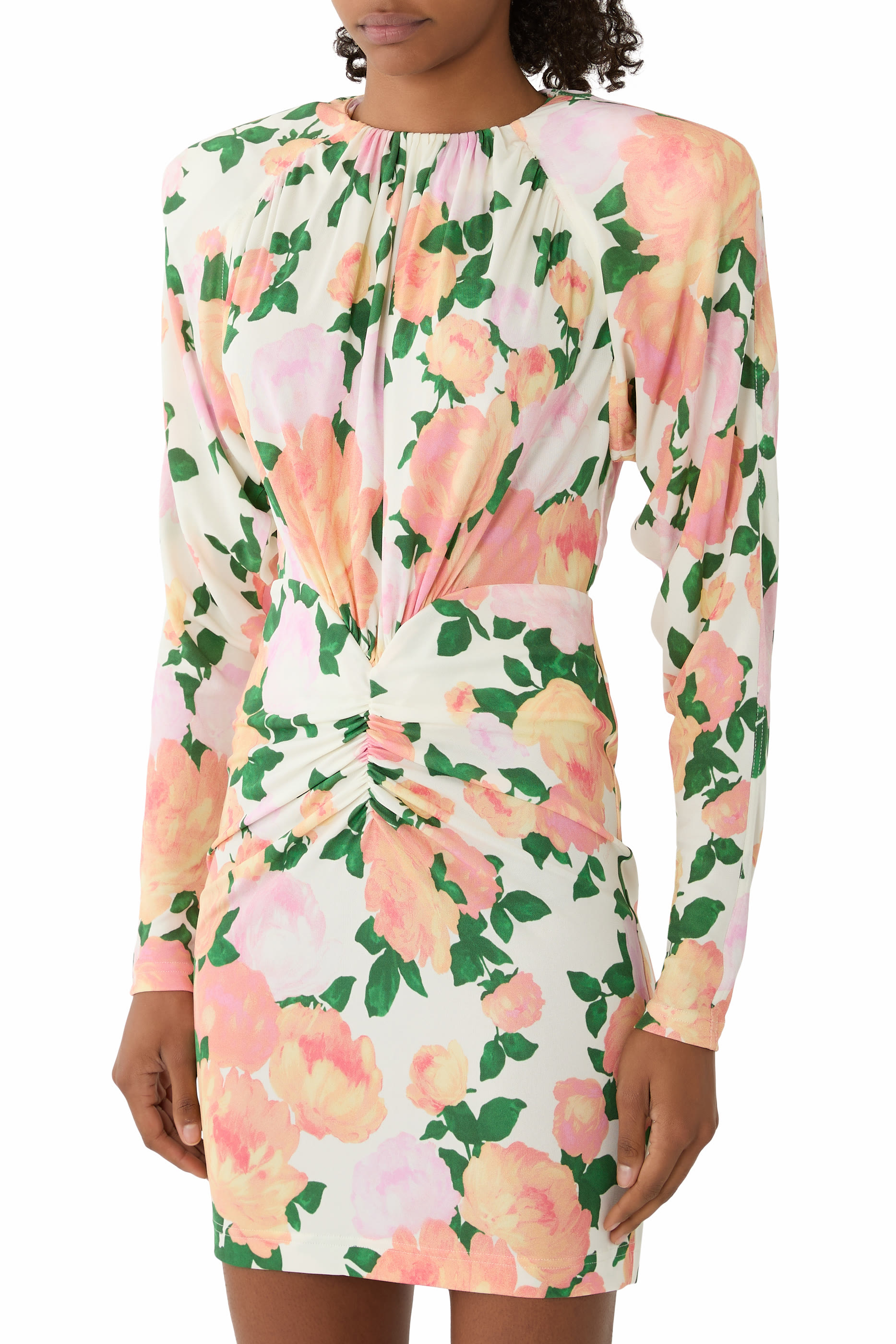 فستان قصير كريب جيرسيه