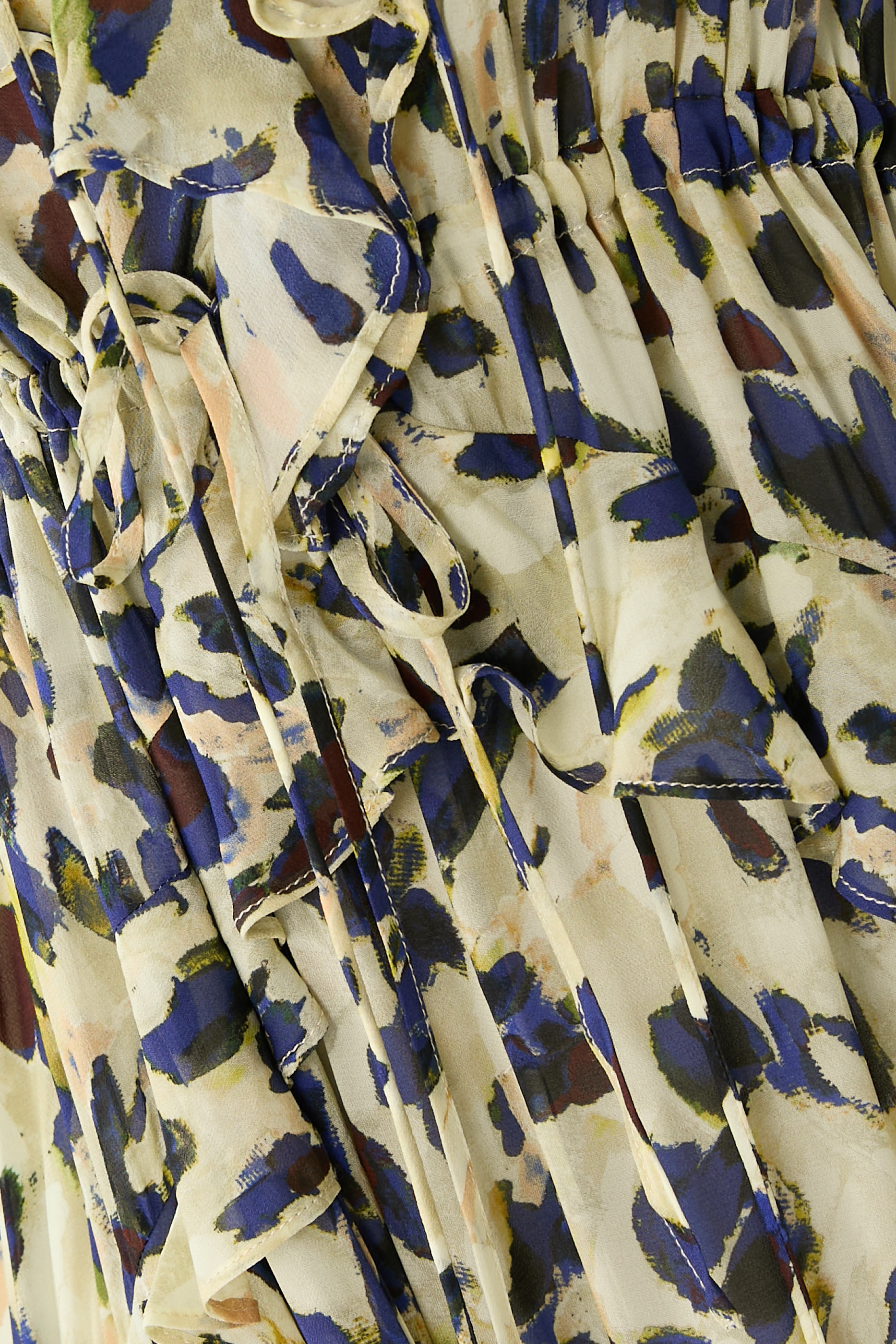 فستان كينيتيك طويل برباط تضييق رافل