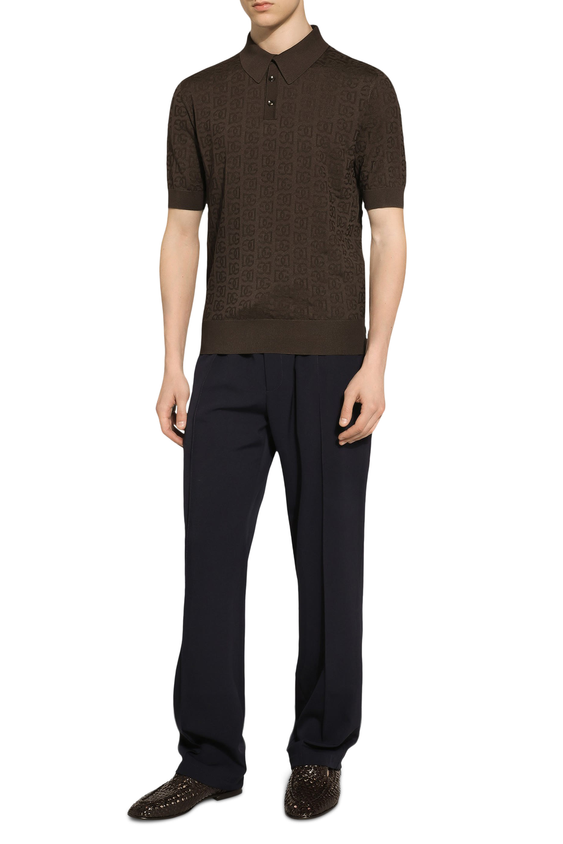 قميص بولو حرير جاكار