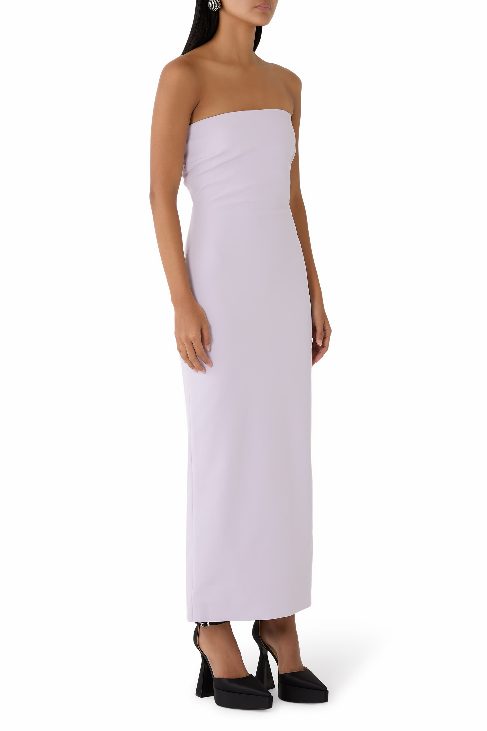 فستان مارتين بطول فوق الكاحل بوشاح