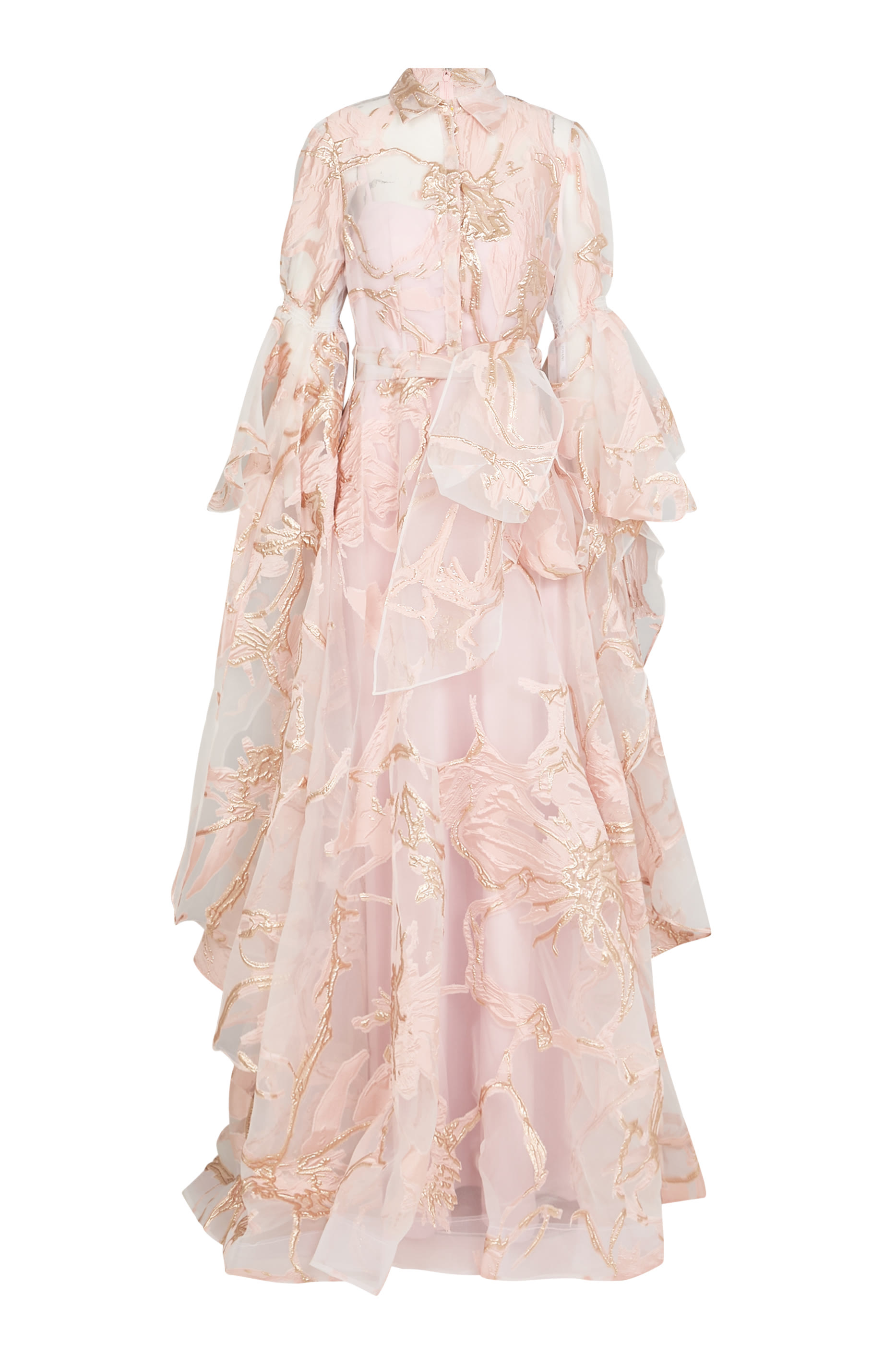 فستان سهرة أورجانزا شفاف