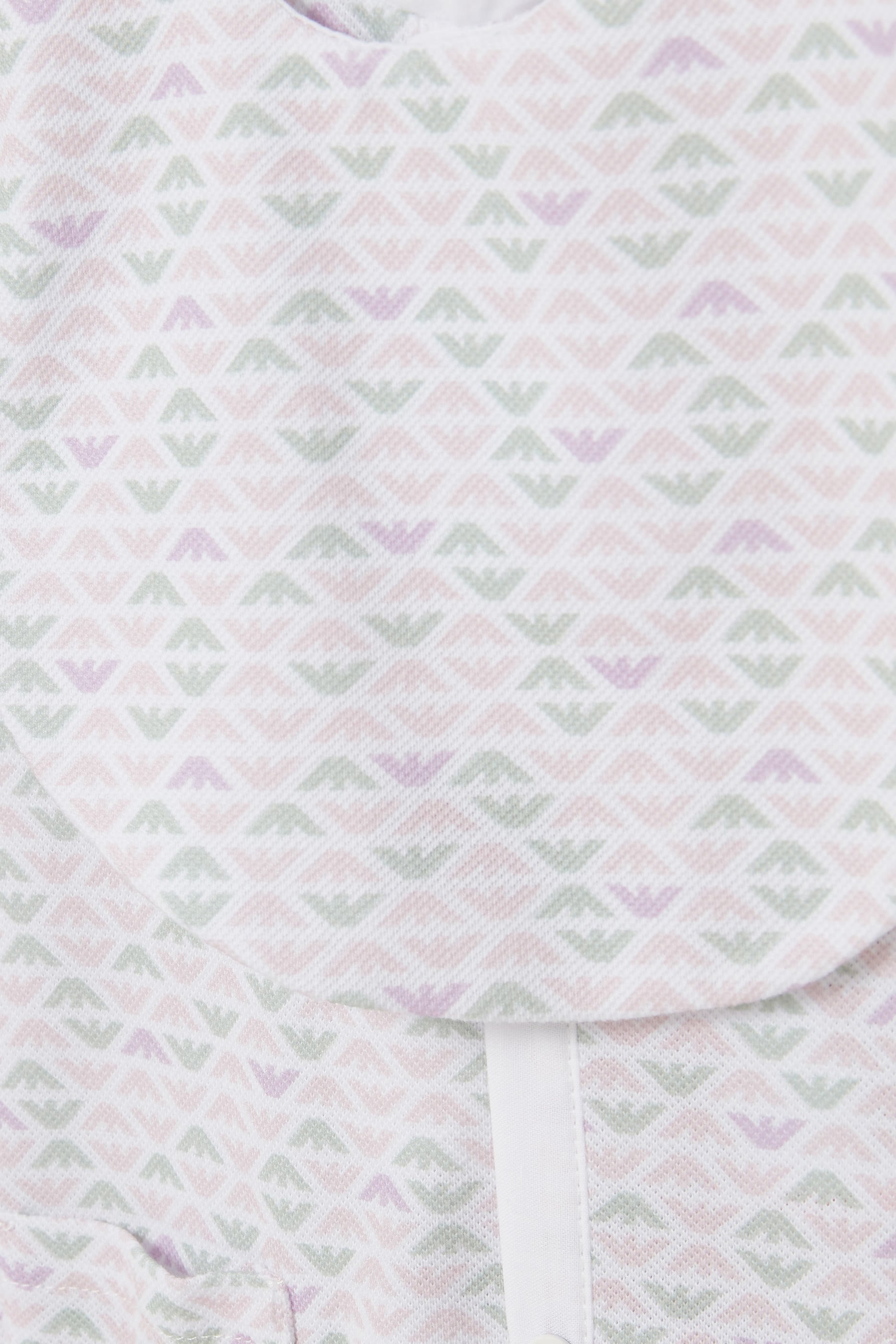 طقم أفرول ومريلة بشعار الماركة قطن للأطفال