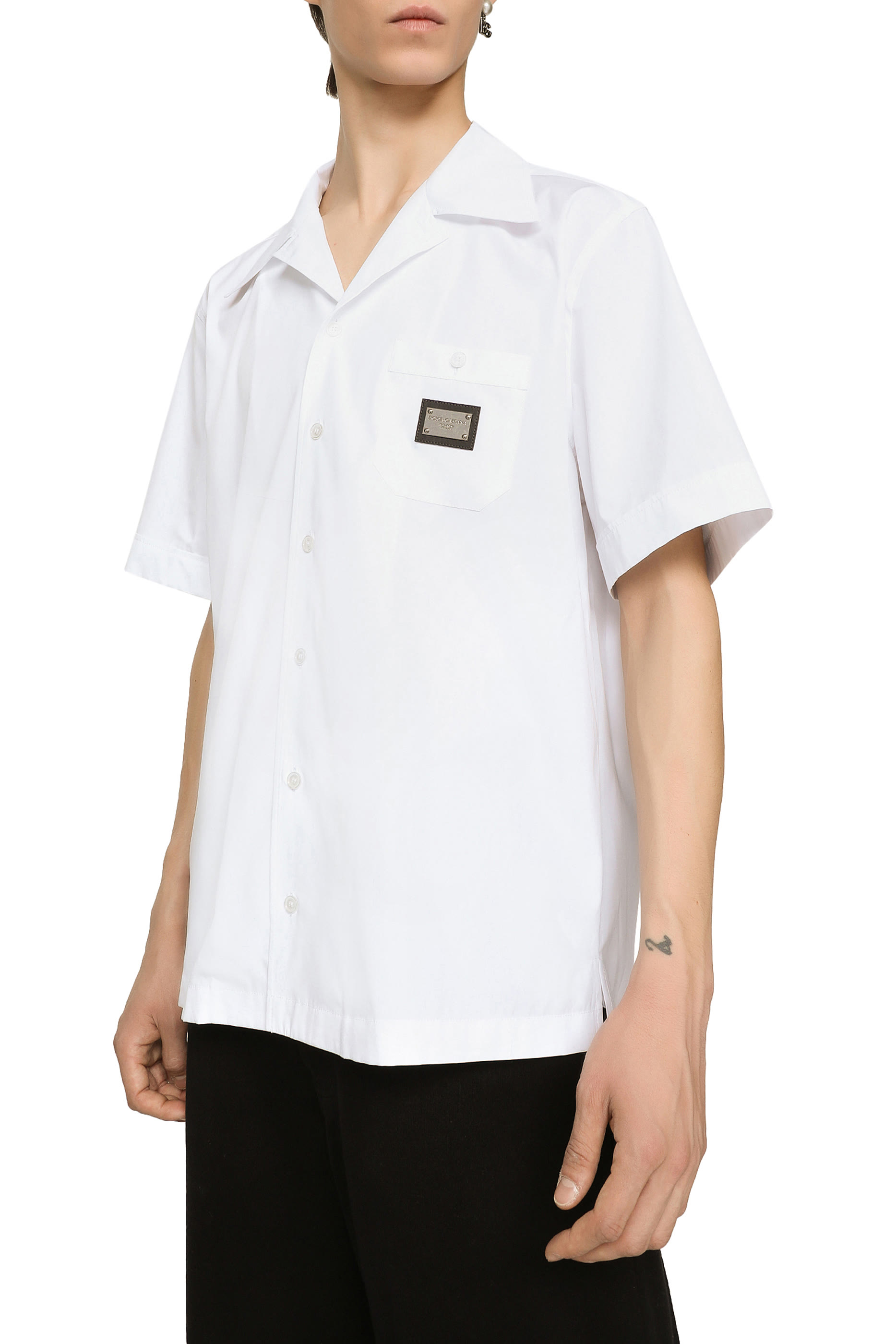 قميص هاوايان بشعار الماركة قطن