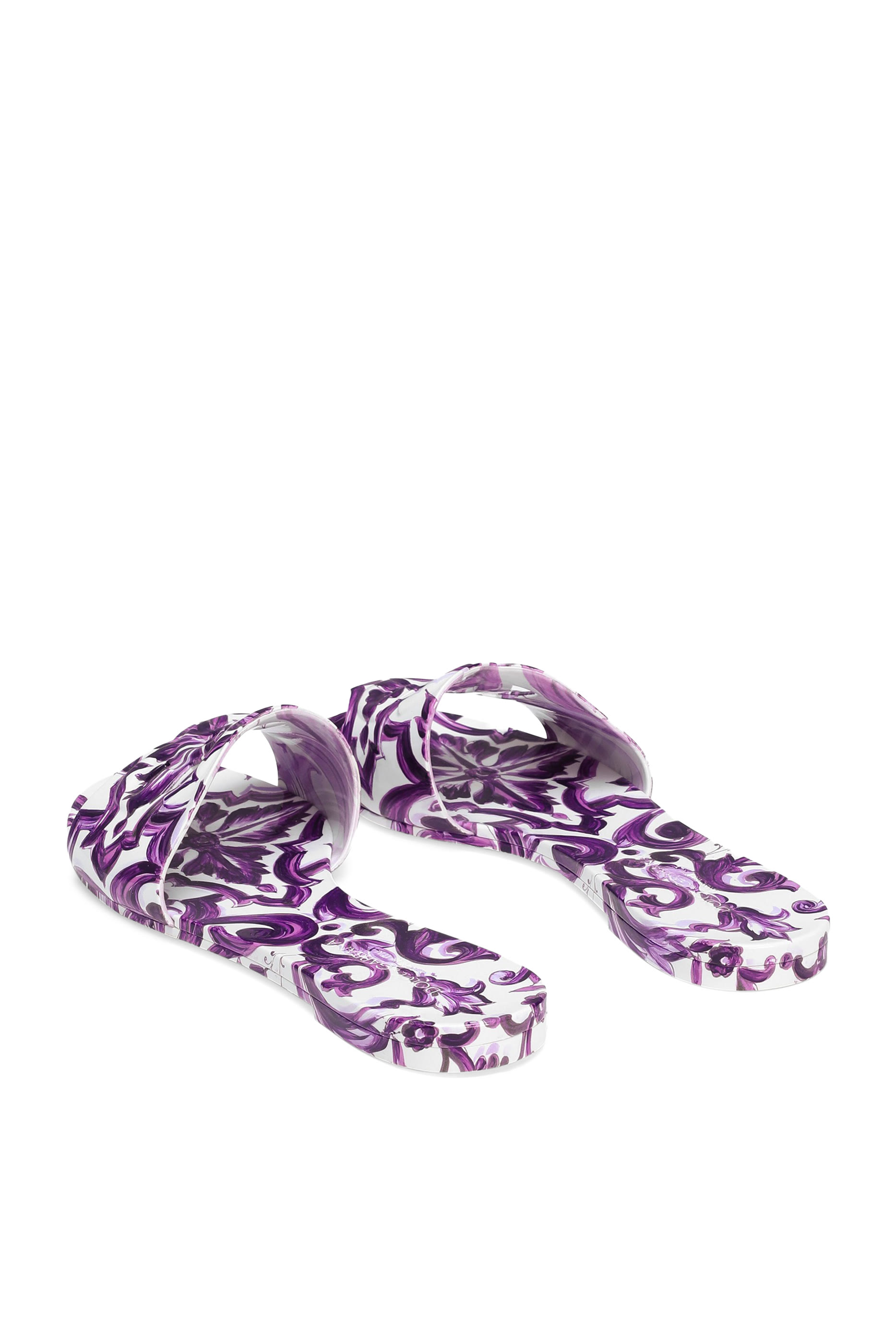 حذاء مفتوح بنقشة مايولكا مطاط