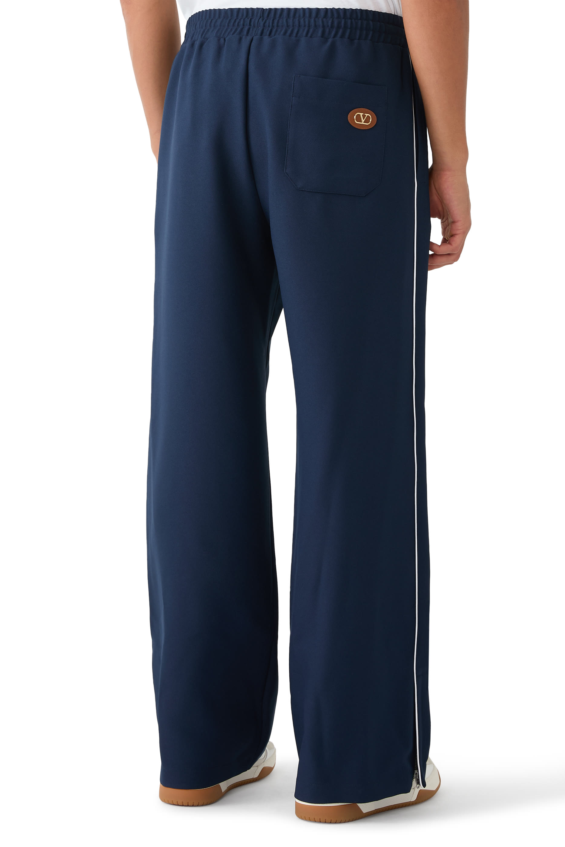 بنطال برقعة شعار الماركة نايلون