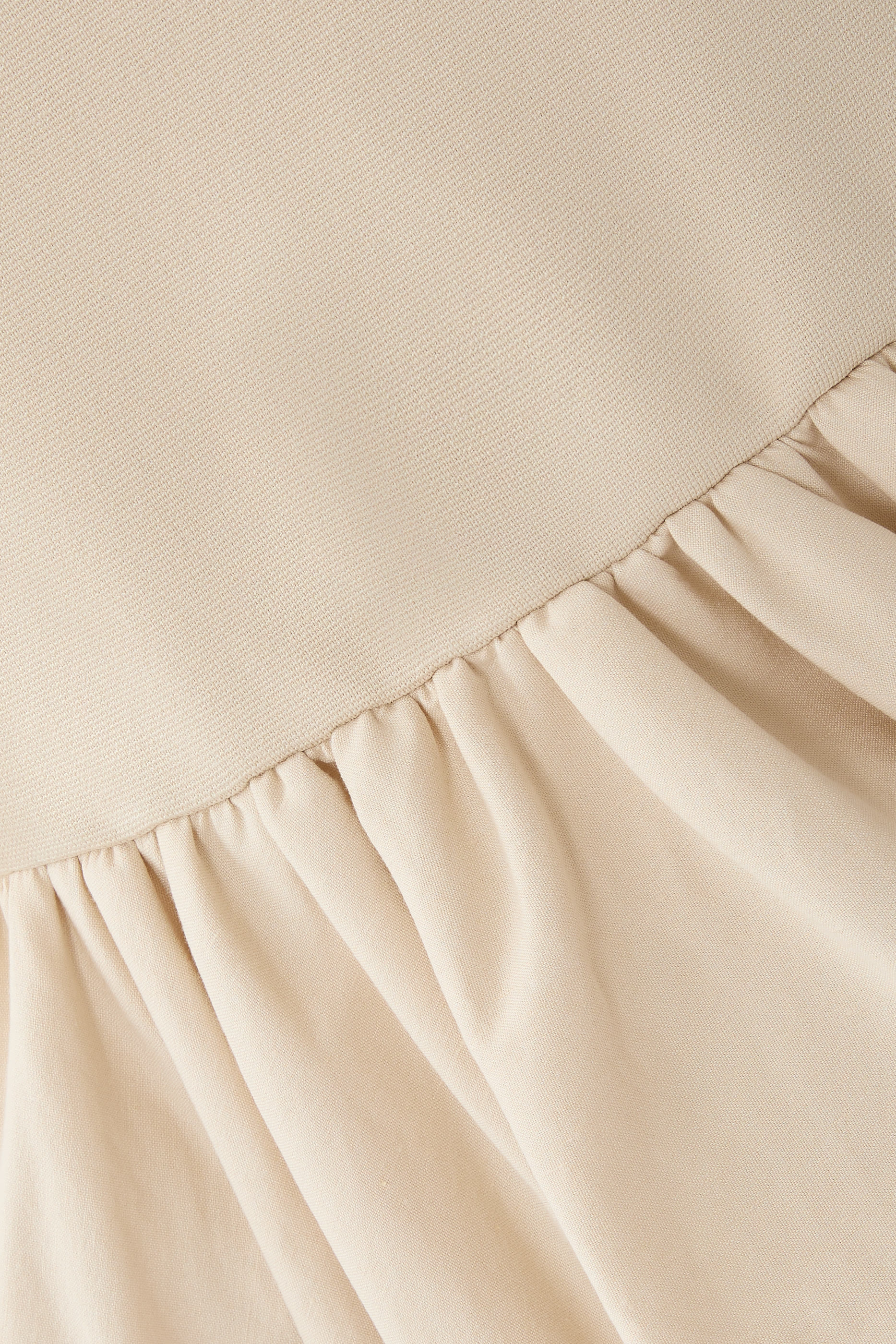 تنورة كاميل متوسطة الطول كتان منسوج