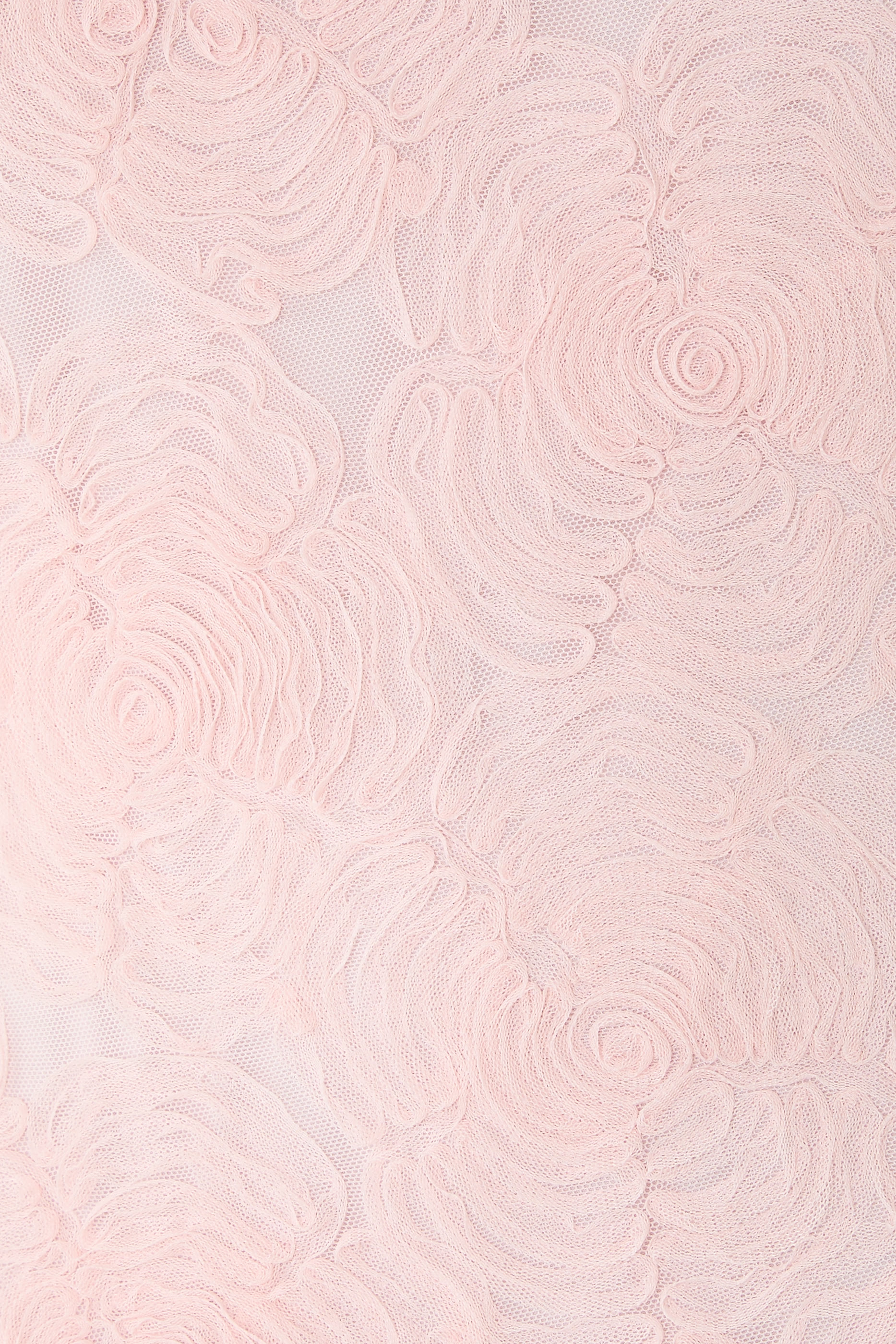 فستان قصير بأكمام طويلة دانتيل بنقشة زهور