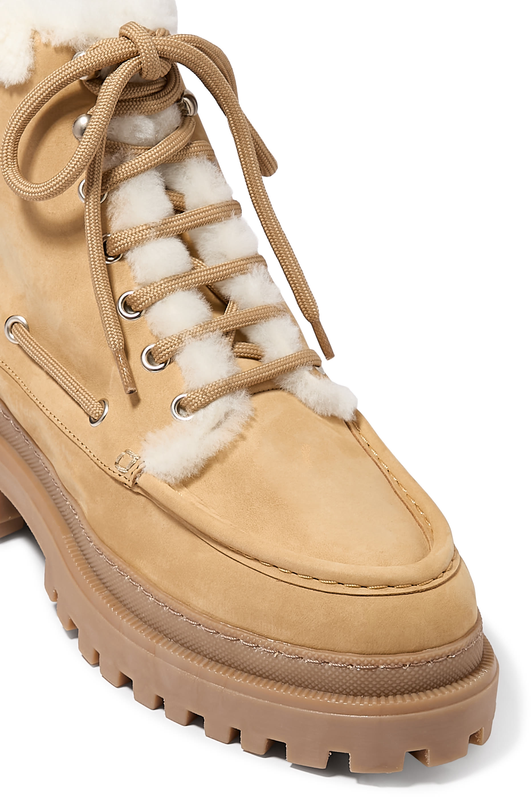 حذاء بوت ميرينيلو بطول الكاحل جلد حمل