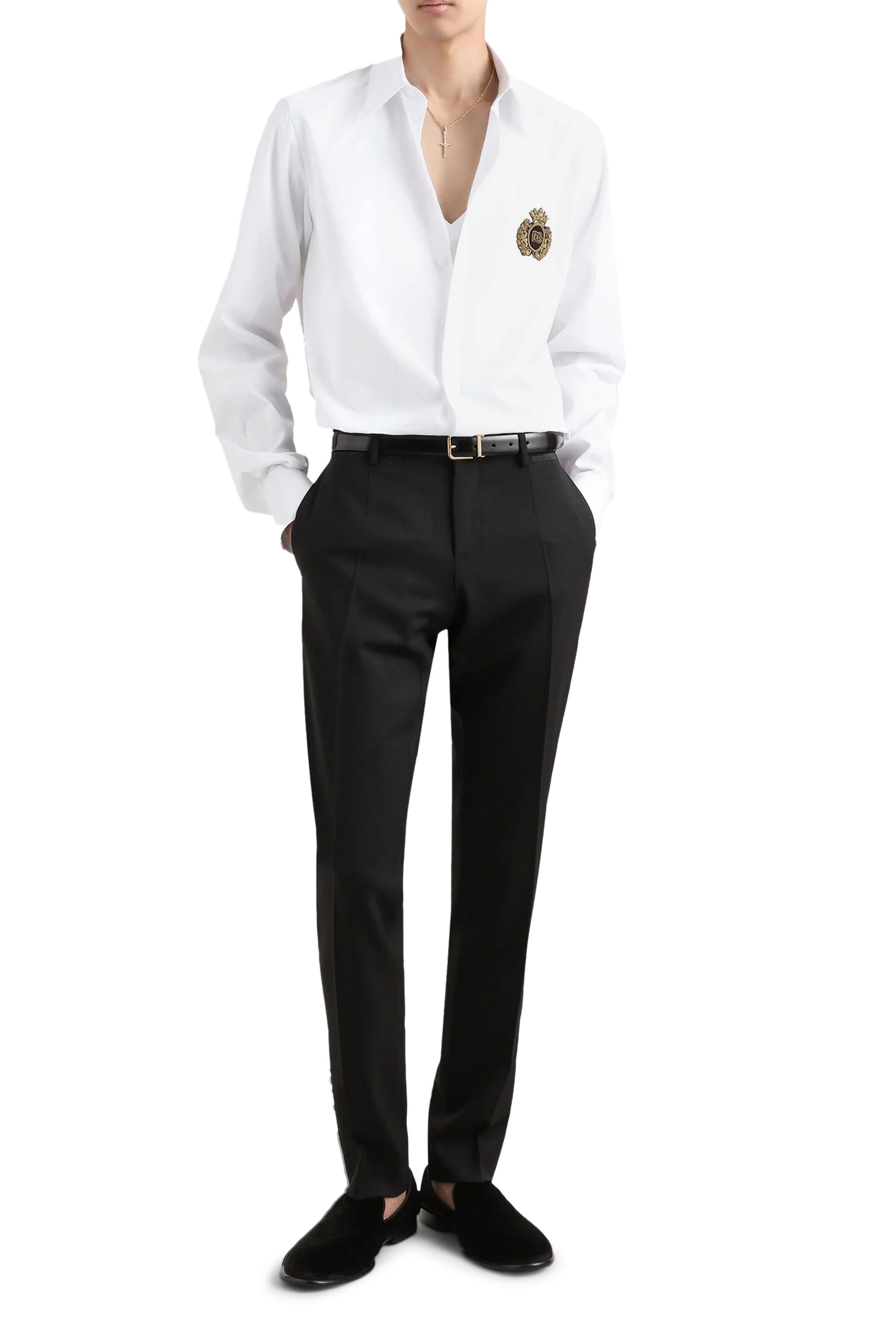 قميص بشعار الماركة قطن