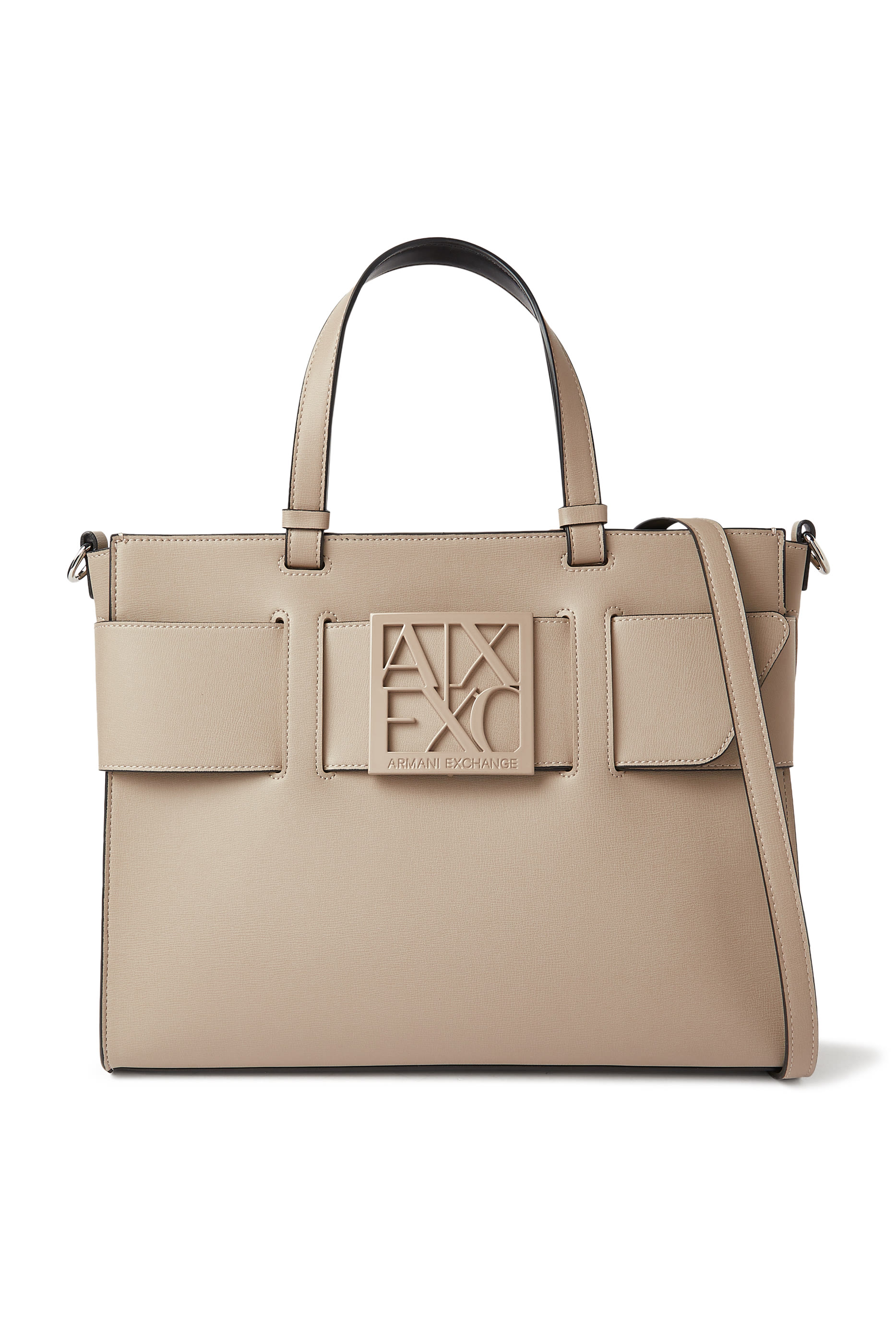 حقيبة يد بحلية شعار الماركة