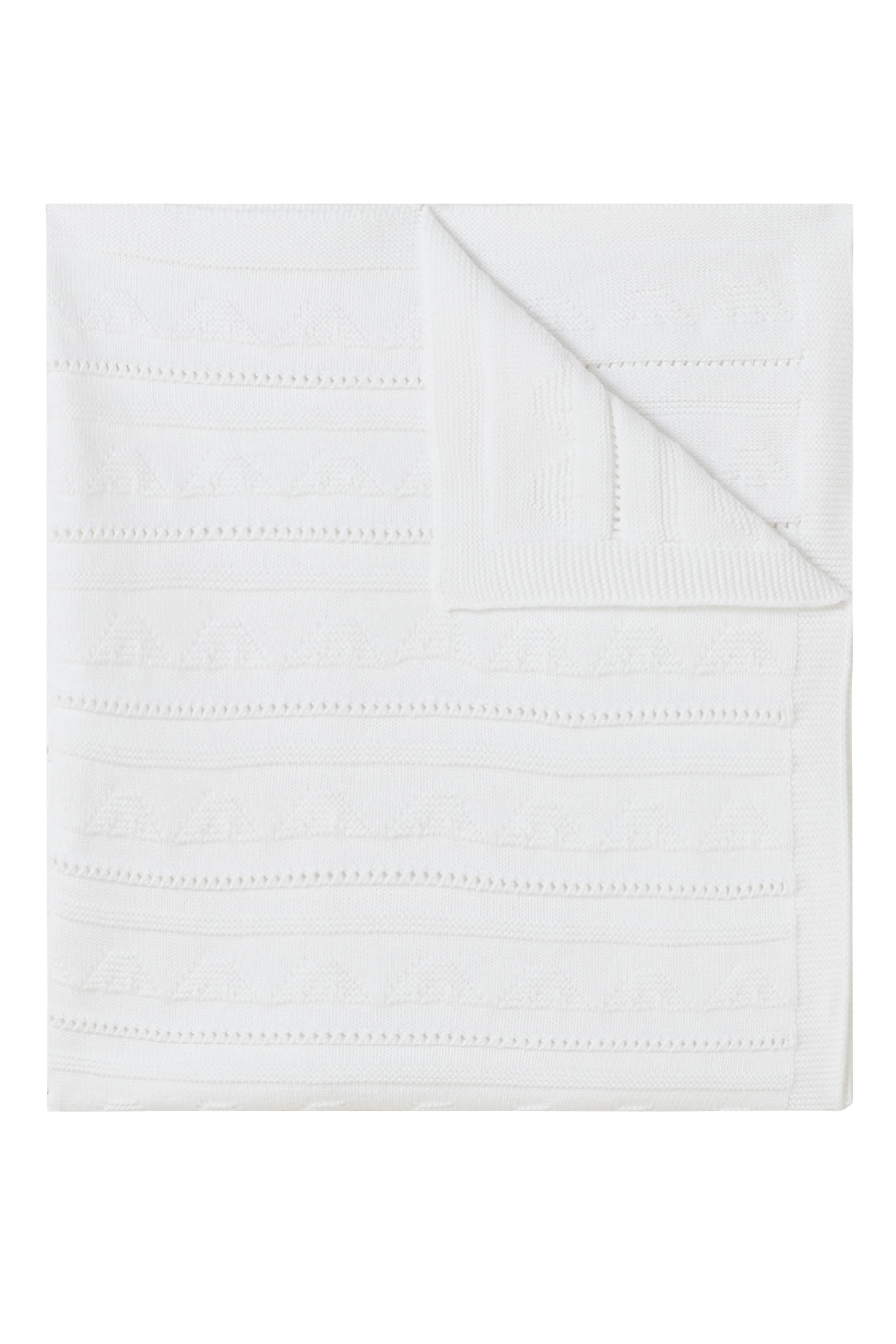 بطانية بشعار الماركة وخطوط أفقية للأطفال