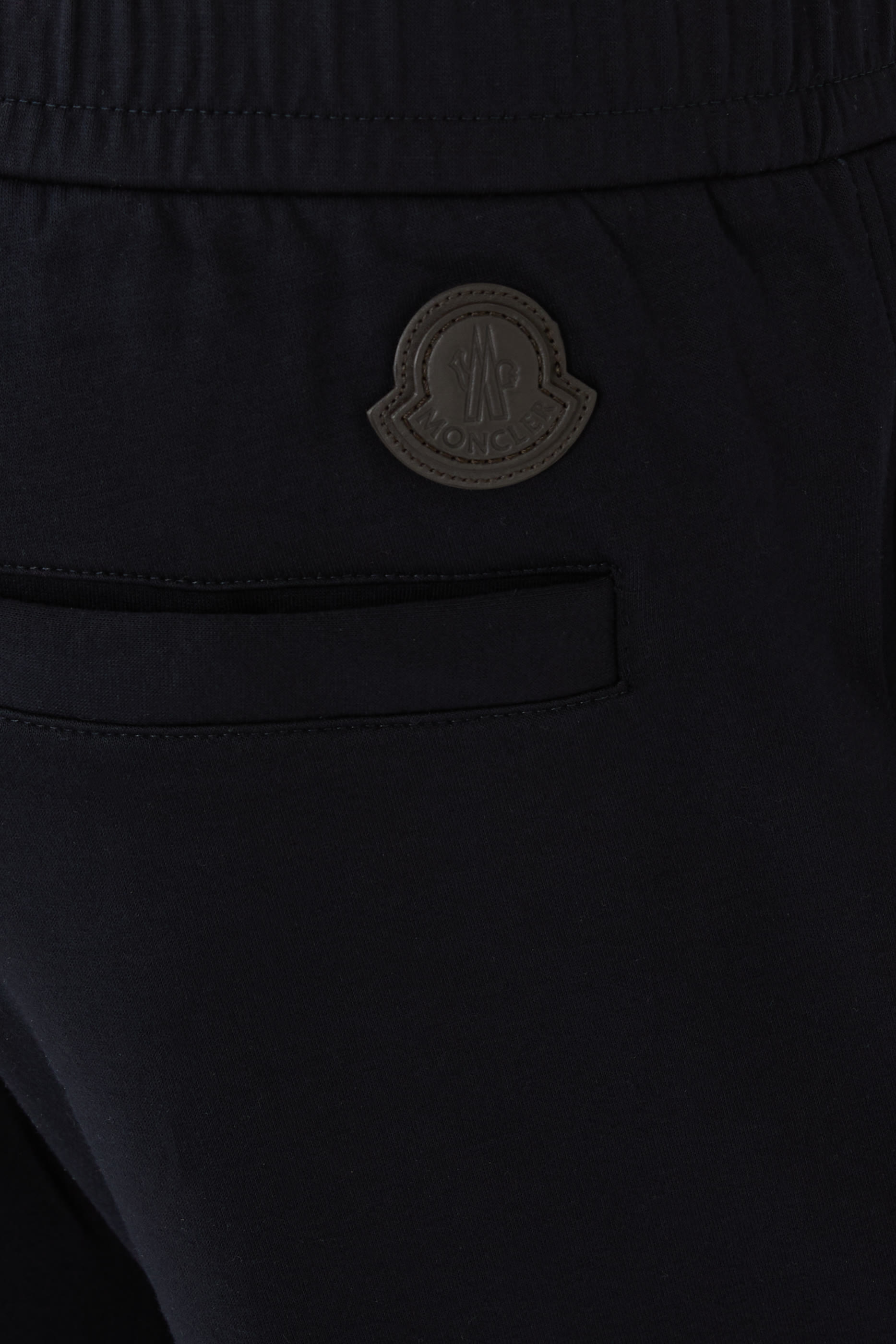 بنطال رياضي بشعار الماركة جلد من مزيج قطن 